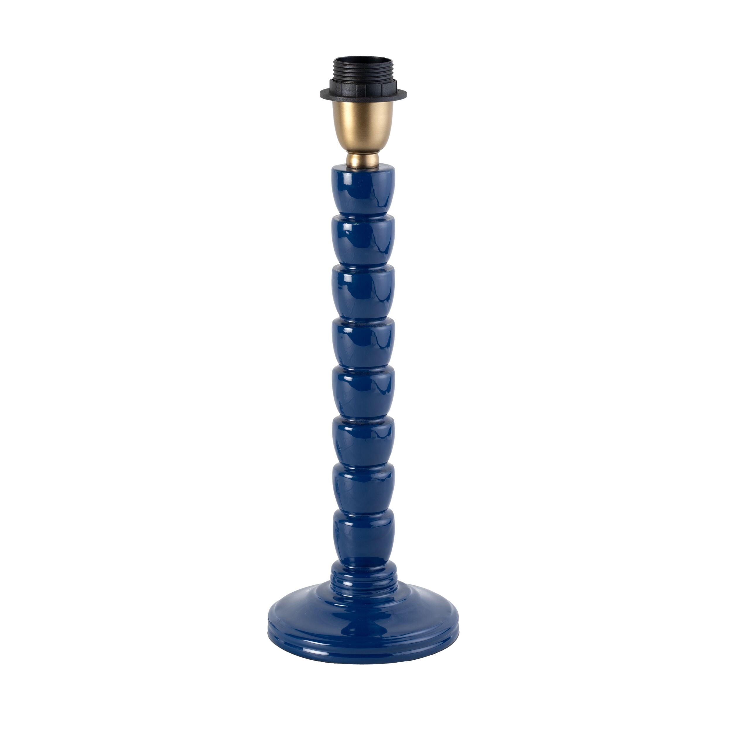 Mercado Wooden Table Lamp Navy Peony Base Only 12x28cm