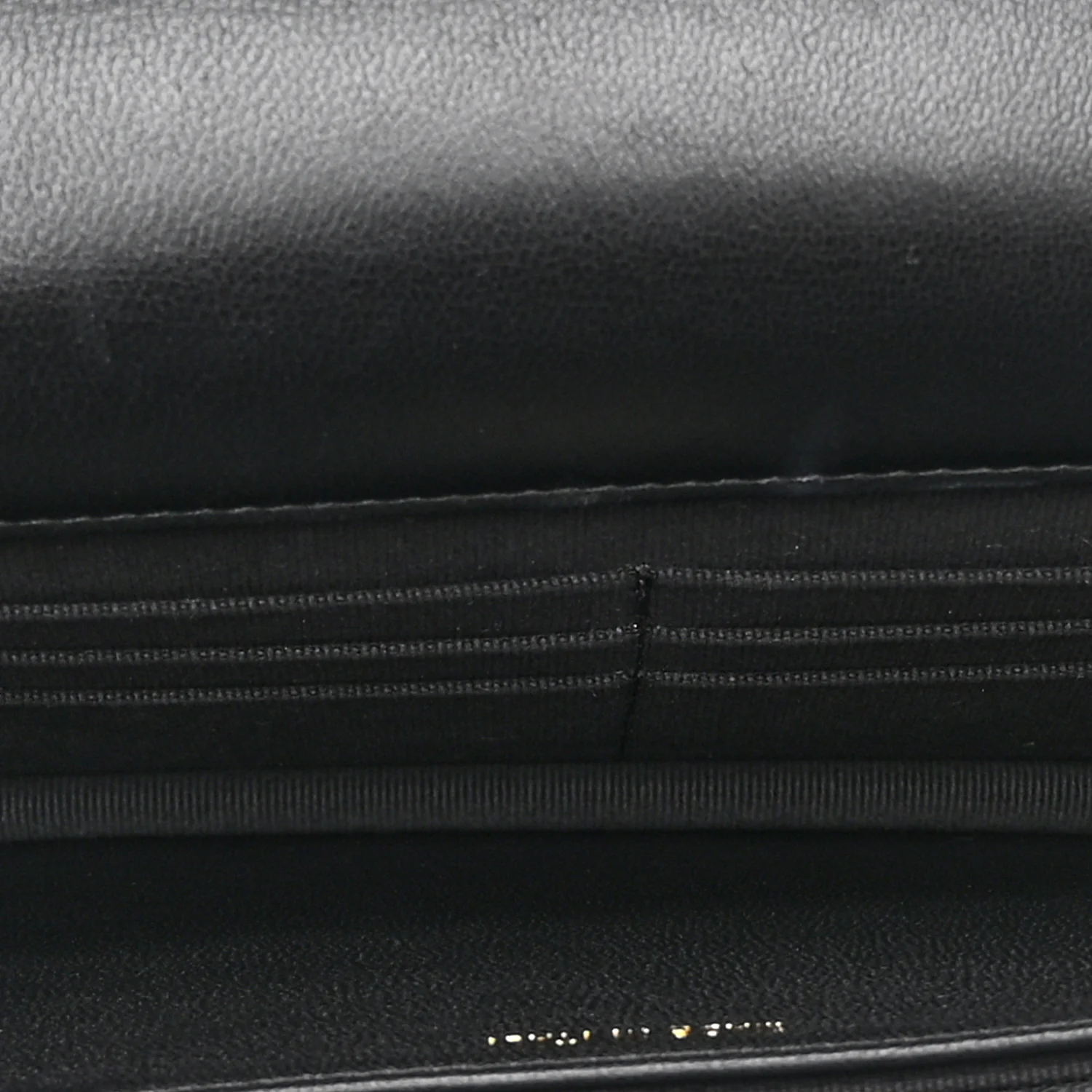 Lambskin Quilted Trendy CC Wallet On Chain WOC Black