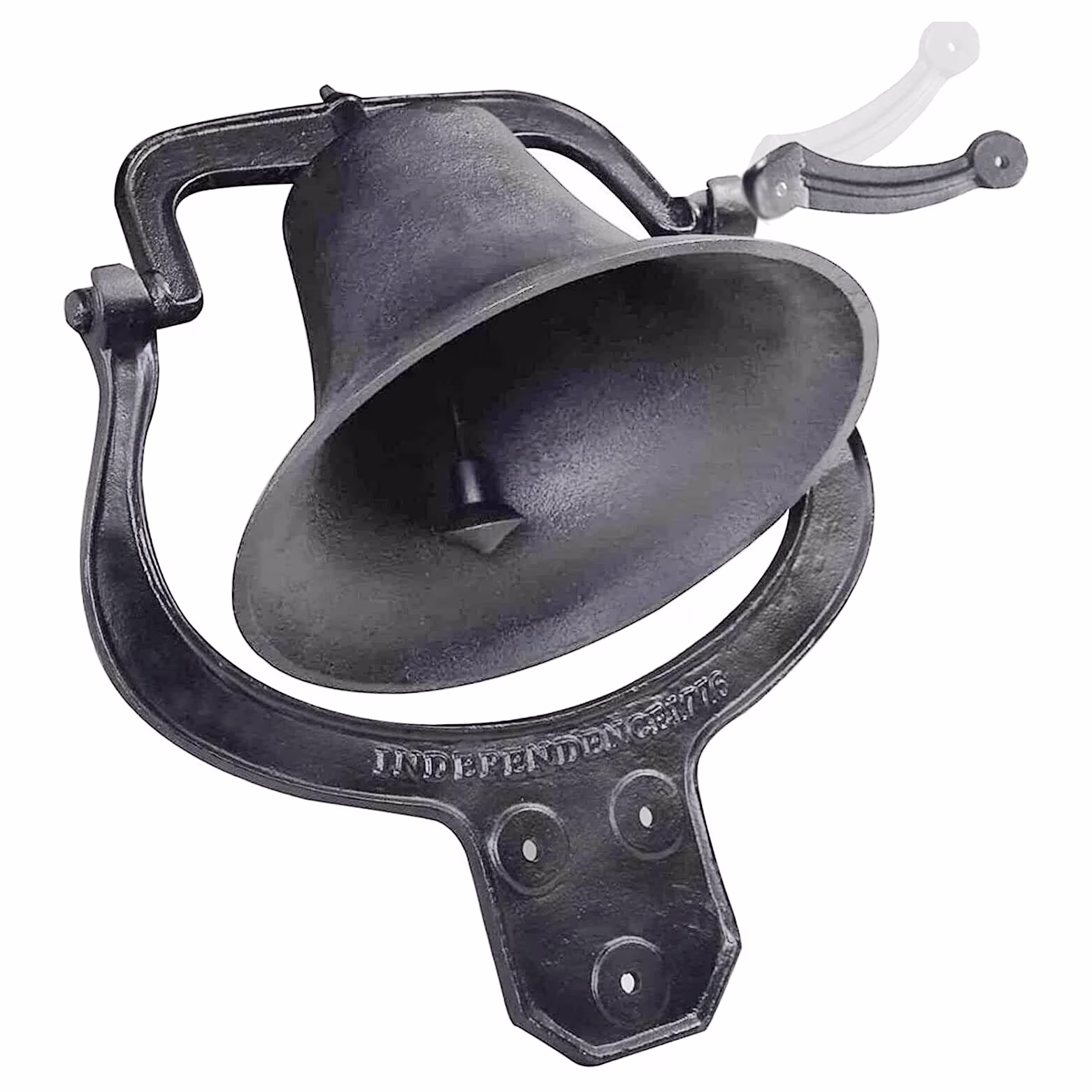 Large Cast Iron Bell Farmhouse Antique Dinner School Bell Vintage Style Church Bell Black 23" x 22"