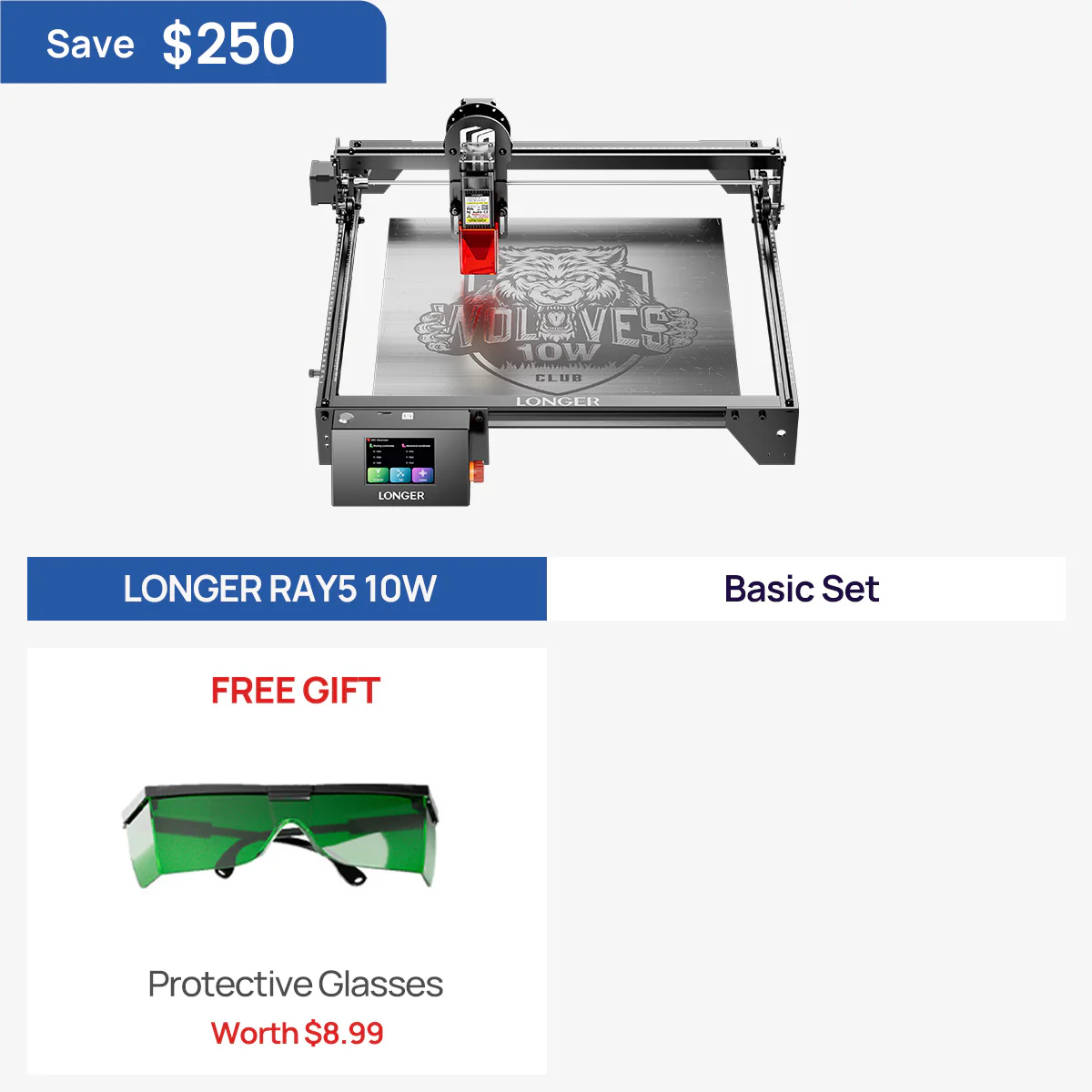 Graveur laser RAY5 10W/20W plus long