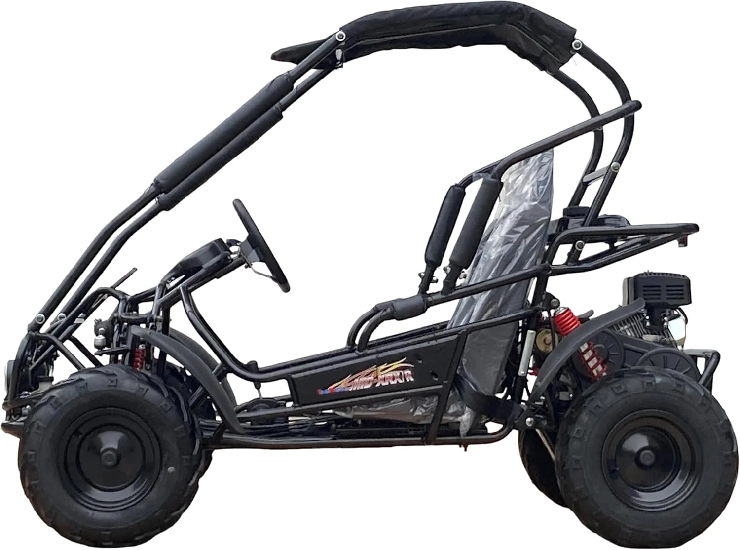 TRAILMASTER Mid XRX/R - Deluxe Go Kart Buggy with Reverse, Full Roll Cage and Safety Harness, Ages 10 and up, 196 CC Electric Start. with Assembled Version Now! (Pre - Assembled, Black)