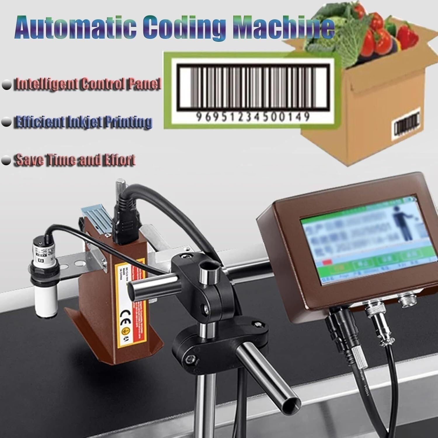 Online Coding Machine,Date,Industrial Inkjet Printer,Portable Automatic, Coder
