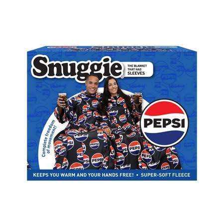 Snuggie The Original Wearable Blanket with Sleeves, Super Soft Throw Fleece, Pepsi Cola Pattern, Size: One Size