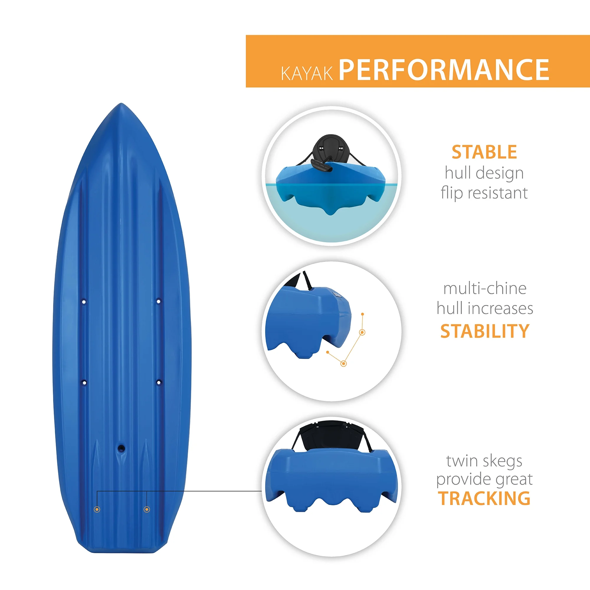 Lifetime Lotus 8 Ft Sit - on - Top Kayak, Blue (90112)