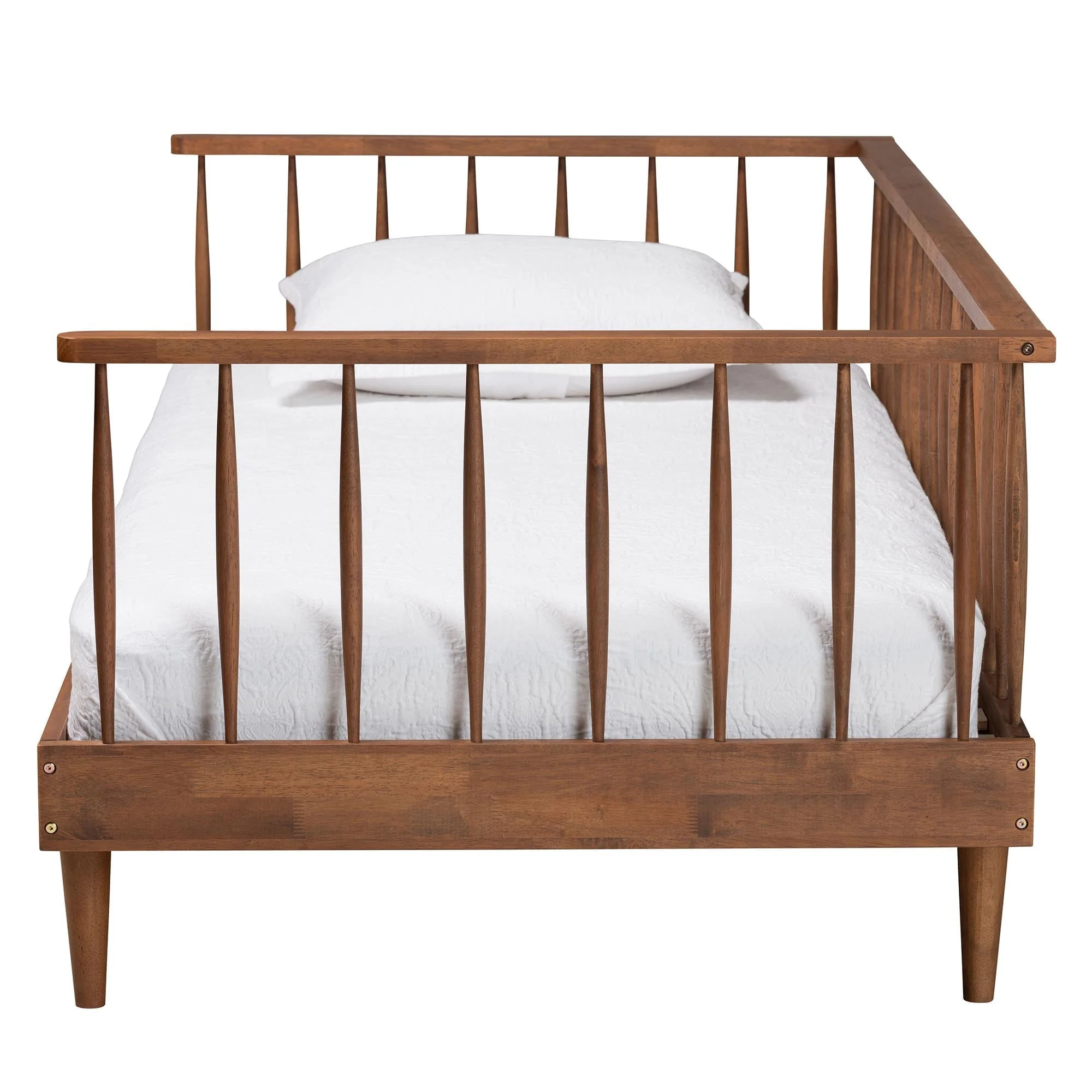 Matilda Mid-Century Modern Ash Walnut Finished Wood Twin Size Daybed - Image 3