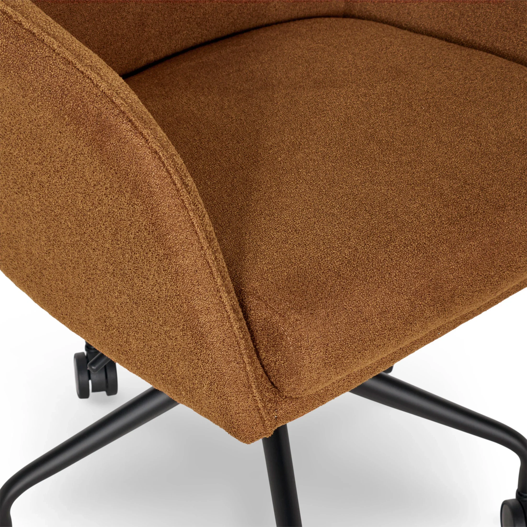 Better Homes & Gardens Juliet Office Chair, Ivory Boucle and Matte Black
