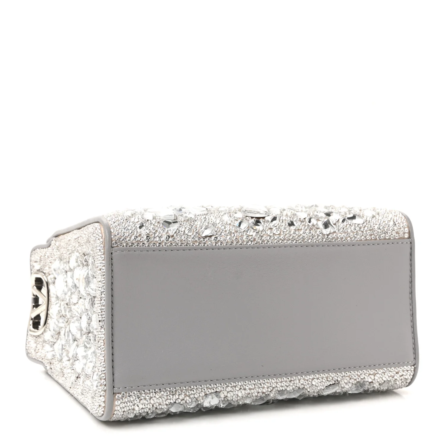 Crystal Mini Le Troisieme Shopping Bag Grey
