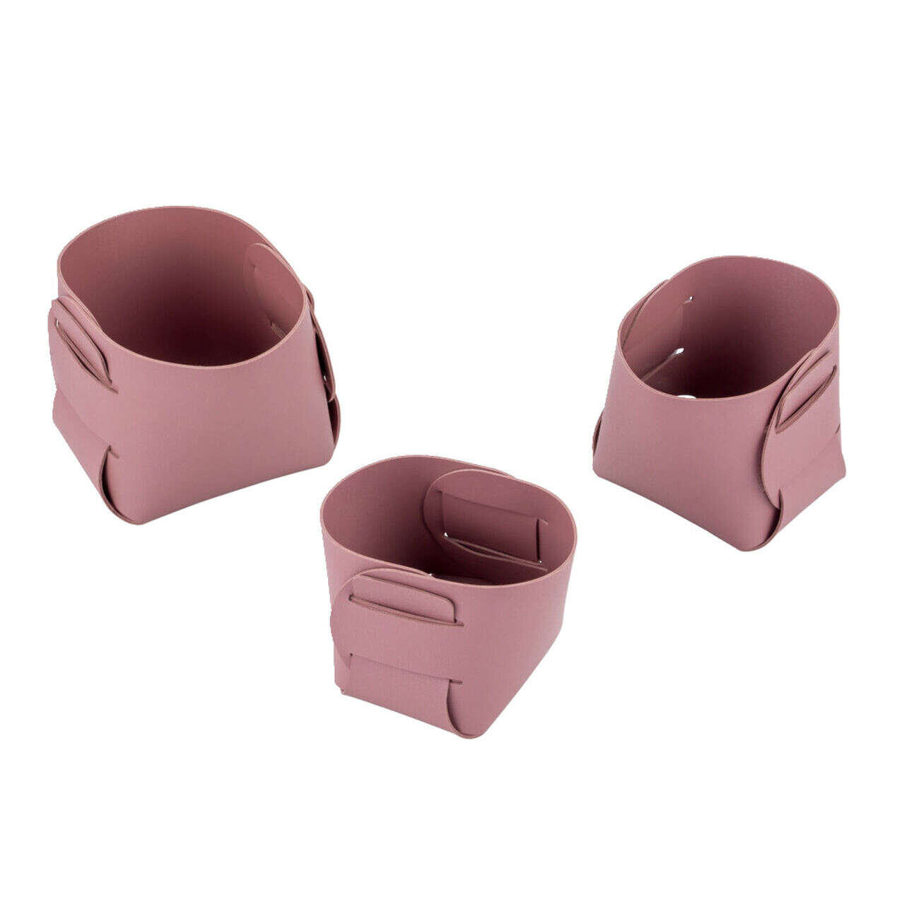 Lot de 3 panières de rangement 8/9/10cm - 3 coloris