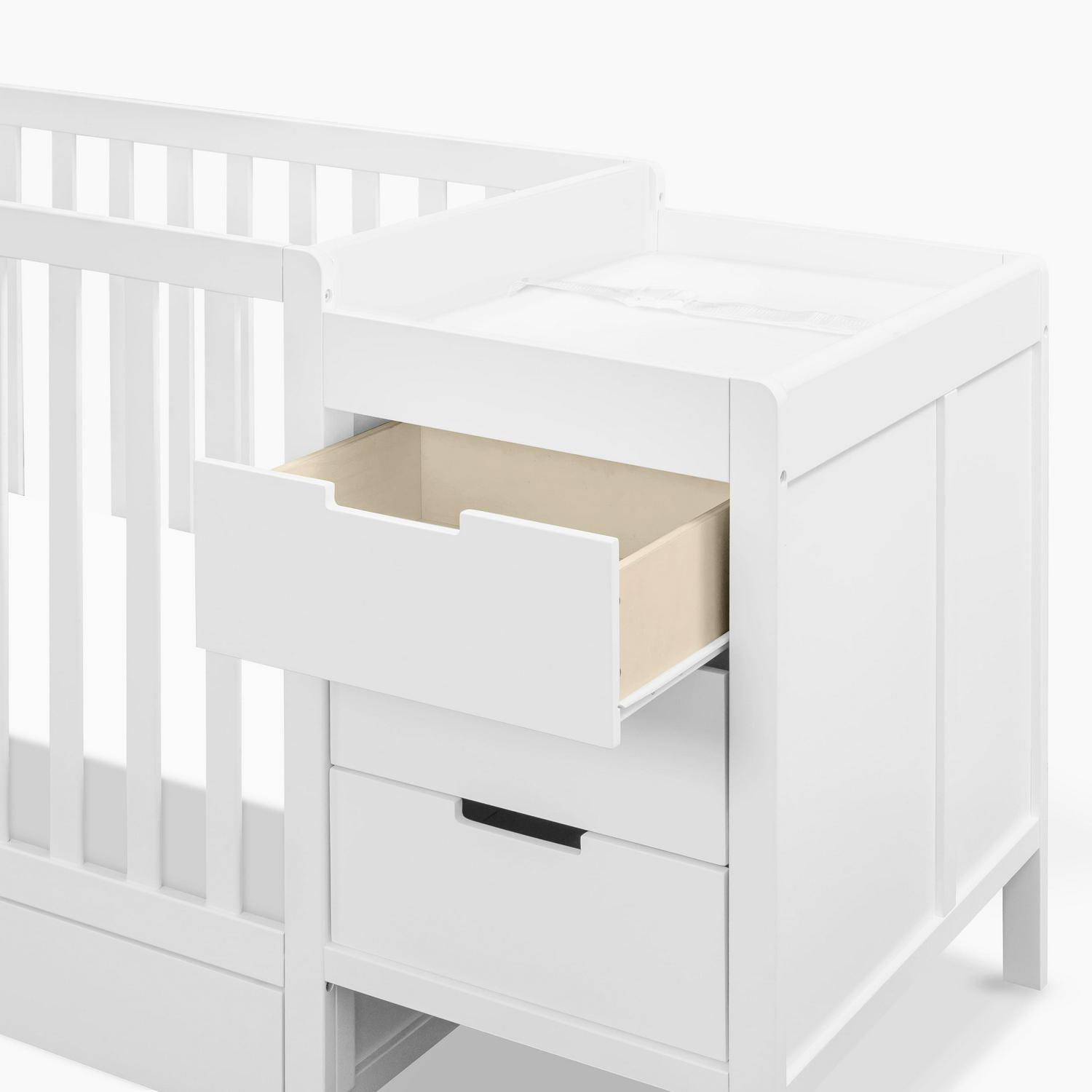 Colby 4-in-1 Convertible Crib Changer Combo in White - Image 7