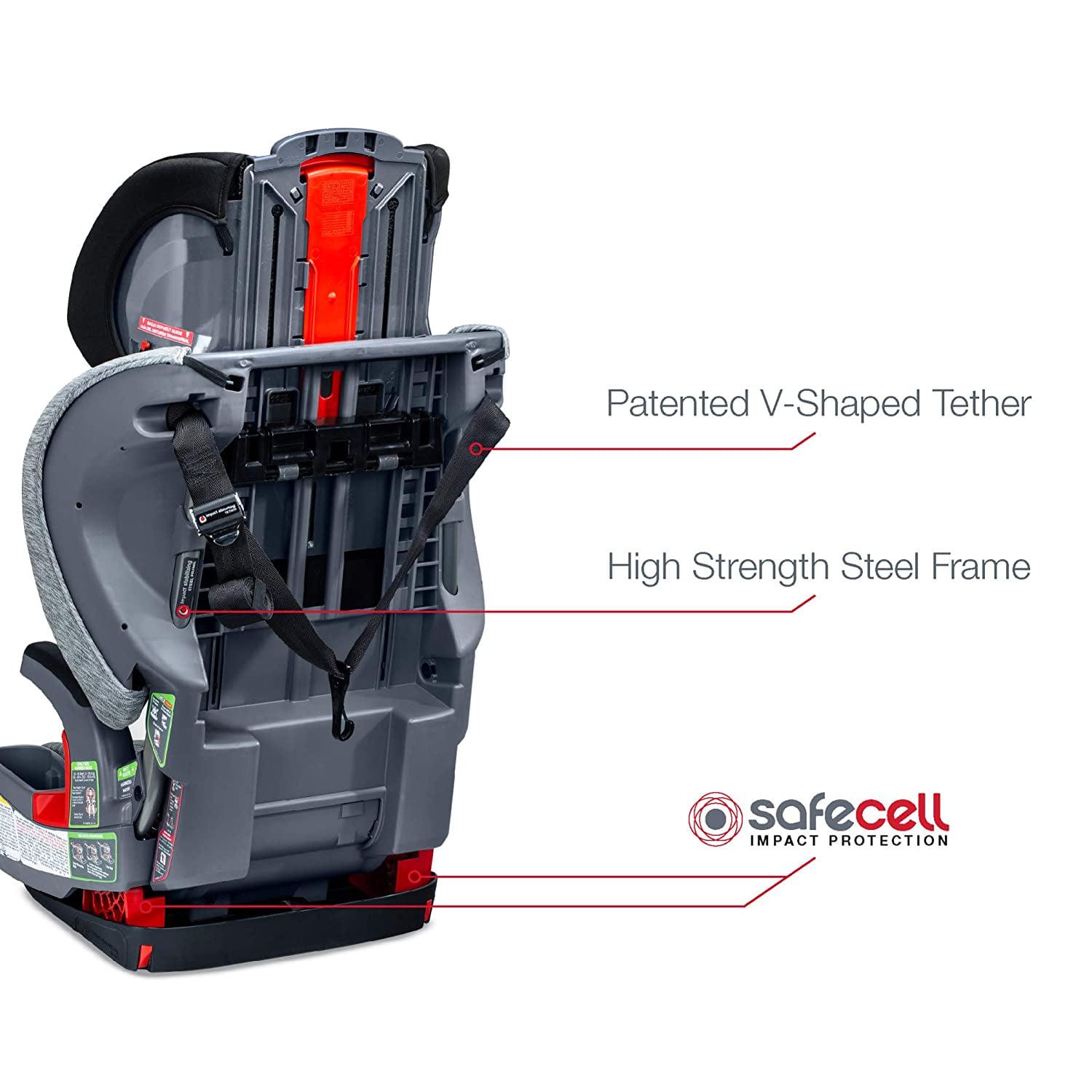 Britax Grow with You Clicktight Harness - 2 - Booster Car Seat. 2 - in - 1 High Back Booster. Cool Flow Grey