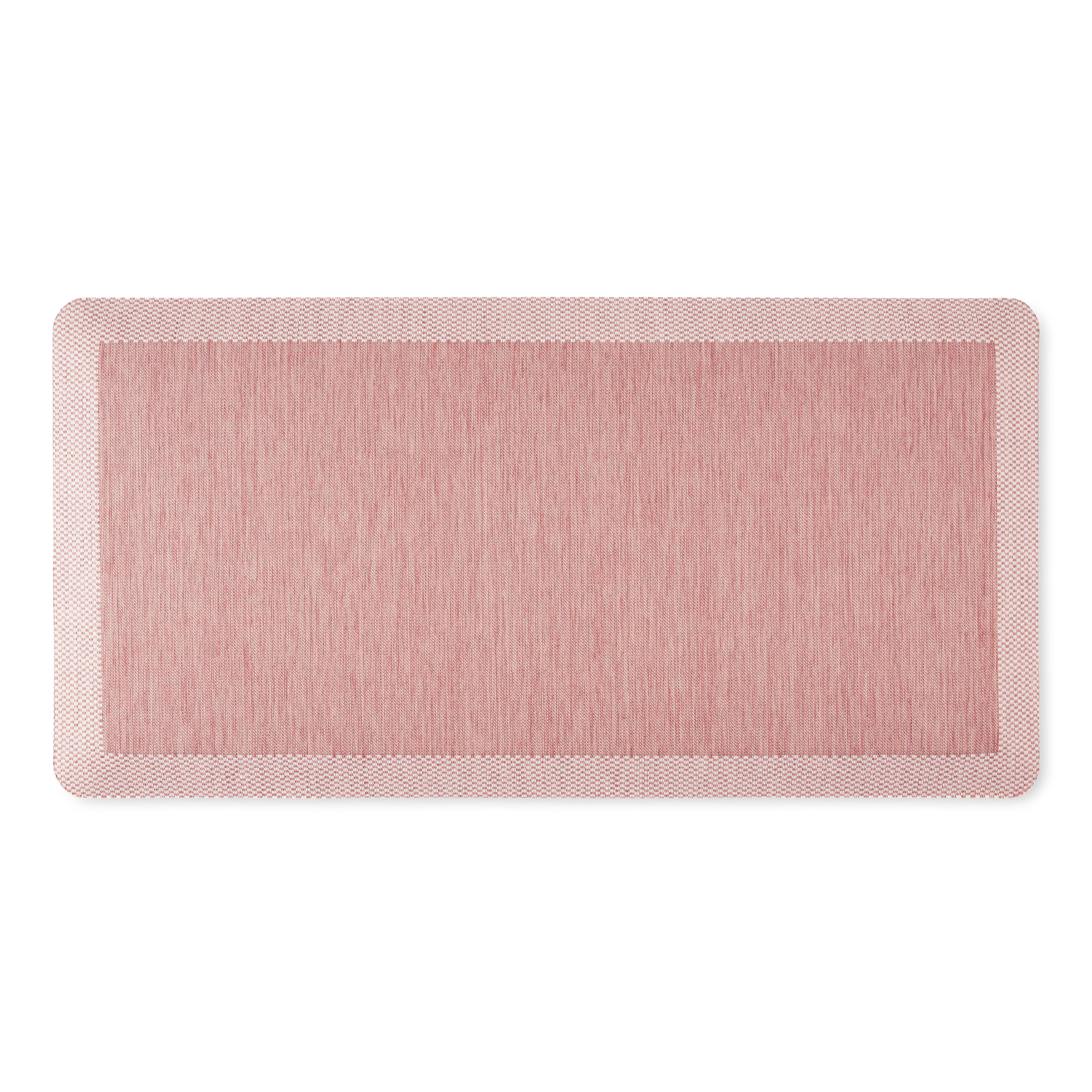 Martha Stewart Mira Modern Heathered Anti-Fatigue Air-Infused Kitchen Mat, Spice Red, 19.6