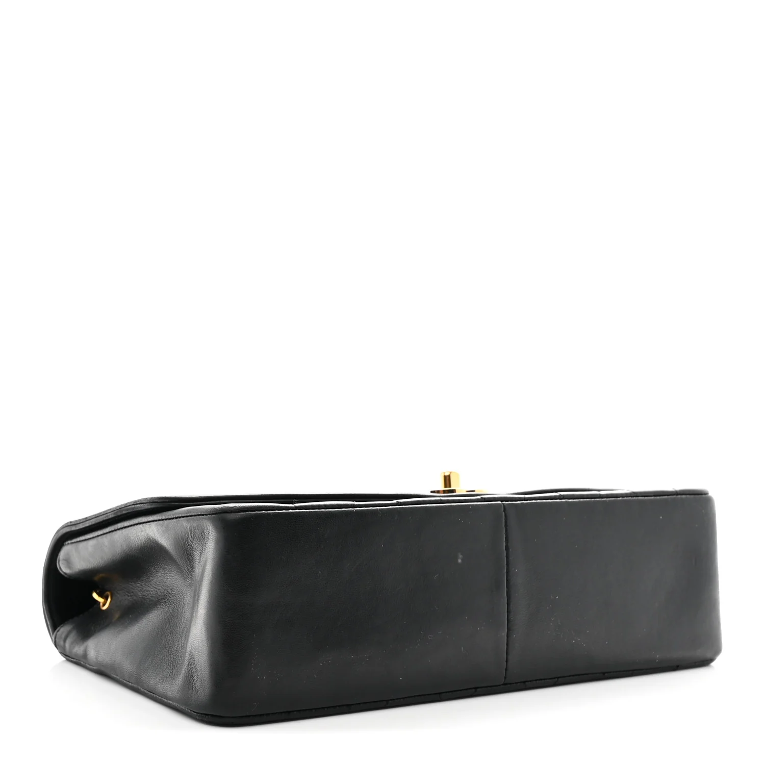 Lambskin Quilted Medium Single Flap Black
