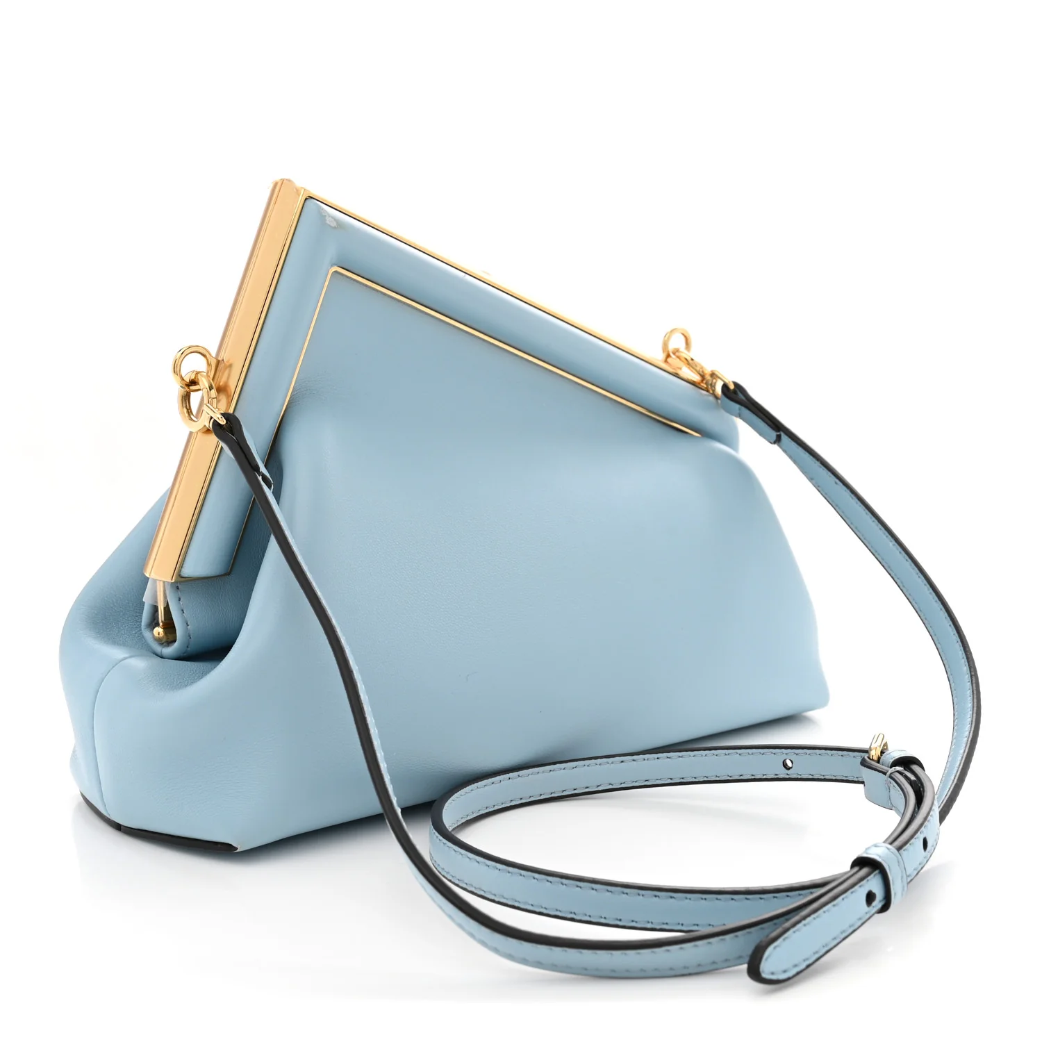 Shiny Nappa Small Fendi First Azzurro Baby