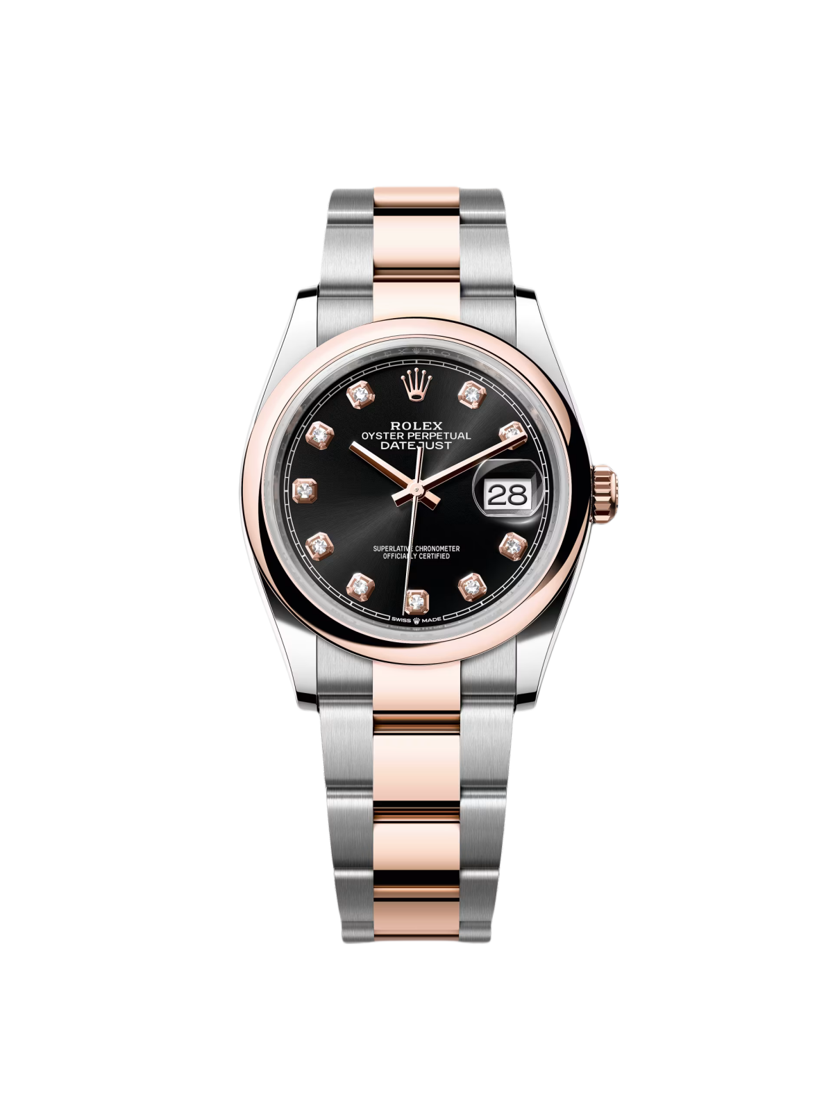 【Super Clone】RLX  Datejust 36mm 126201 Bright Black Dial Jubilee Bracelet Watch