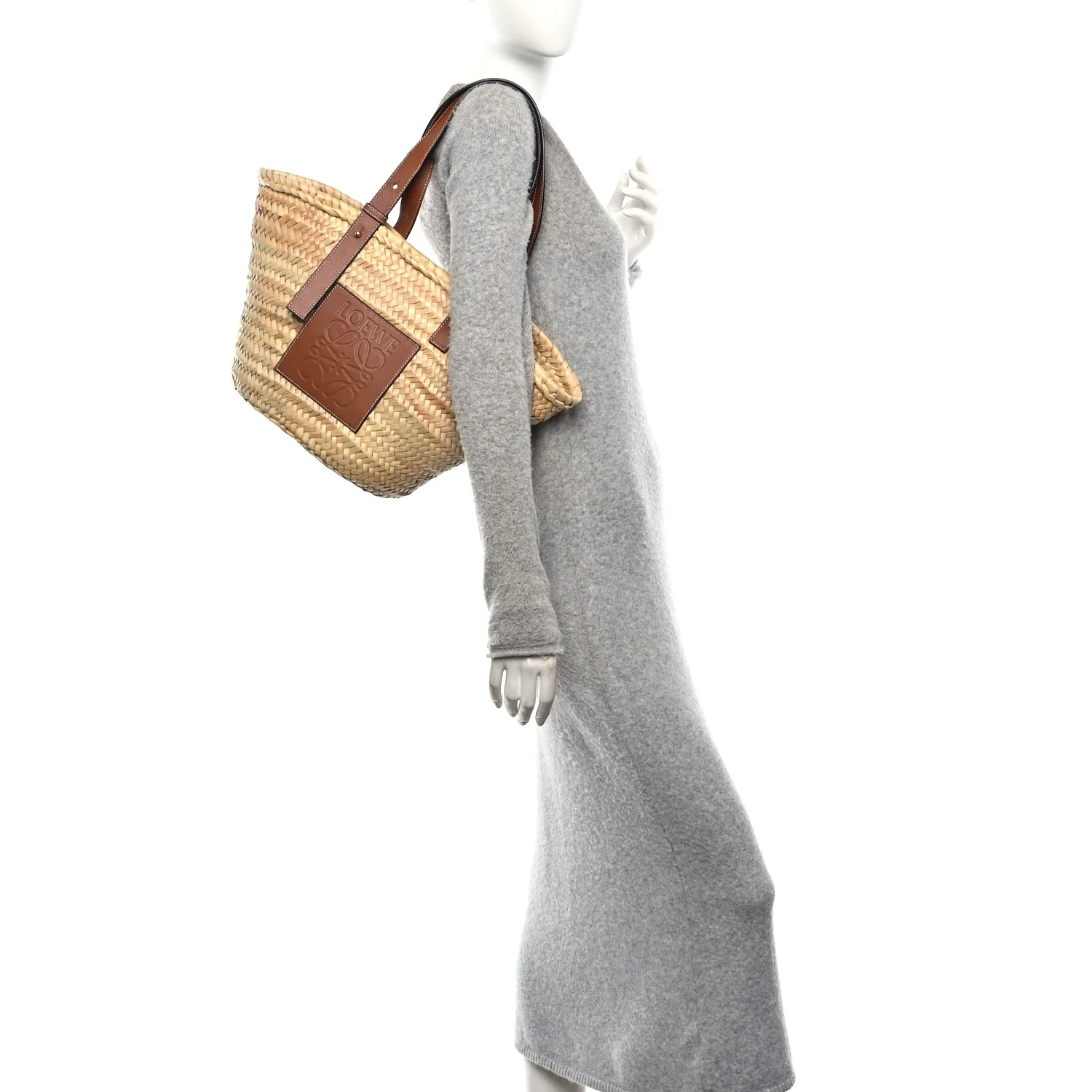 Raffia Large Basket Tote Bag Natural Tan
