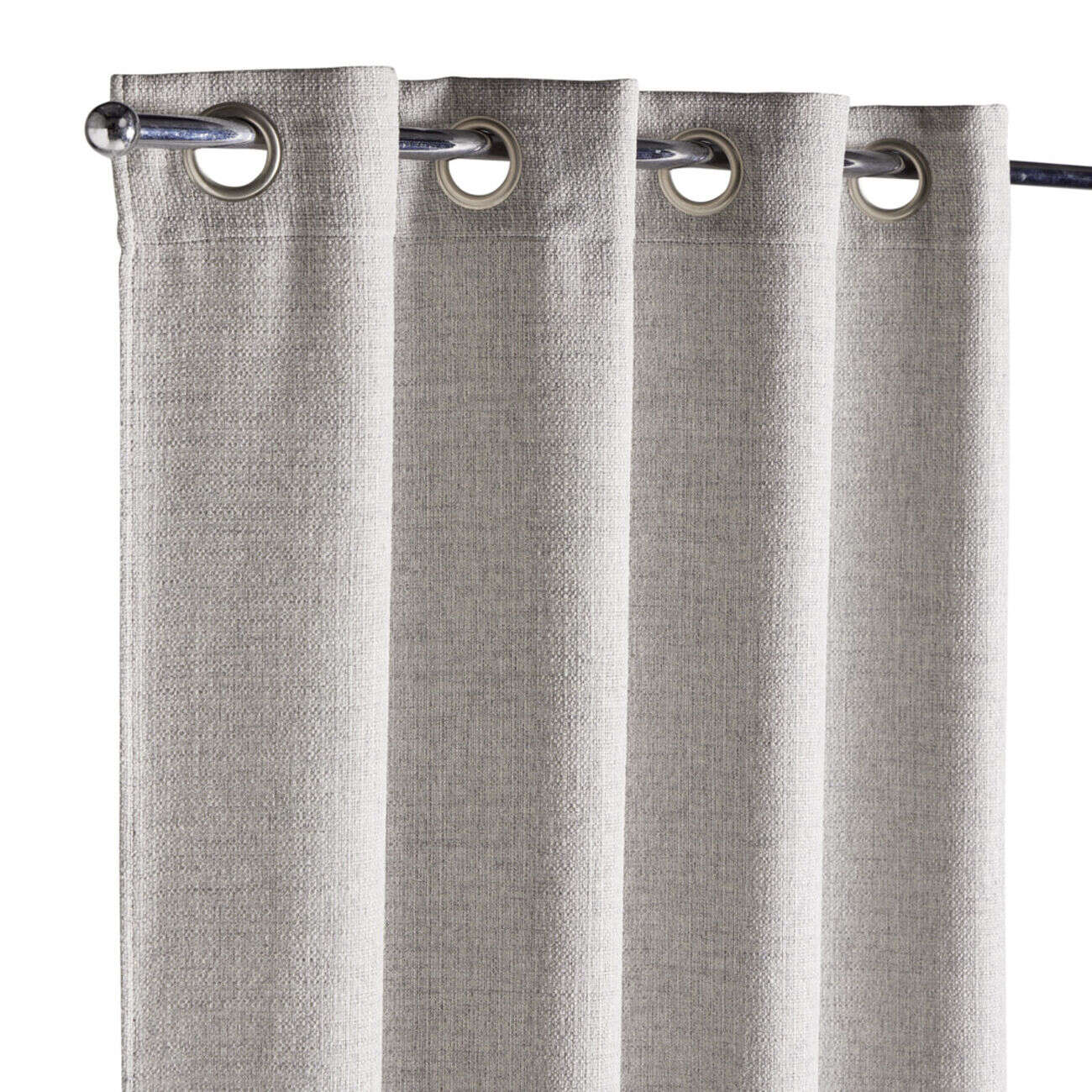 Rideau à oeillets effet lin 140x240cm (2 modèles)