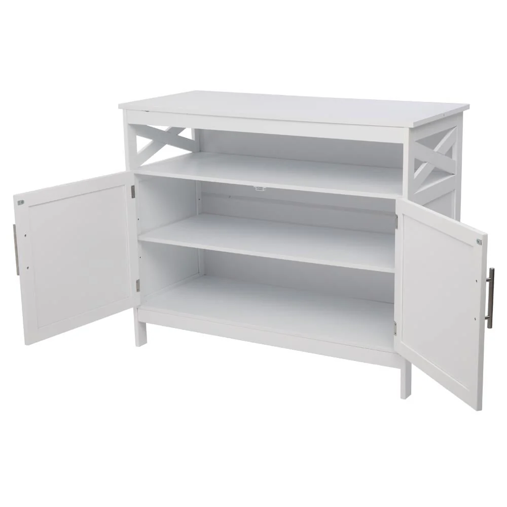 Ktaxon Kitchen Storage Sideboard Dining Buffet Server Cabinet Cupboard, Free Standing Storage Chest Cabinets and Shelf,White Image 7