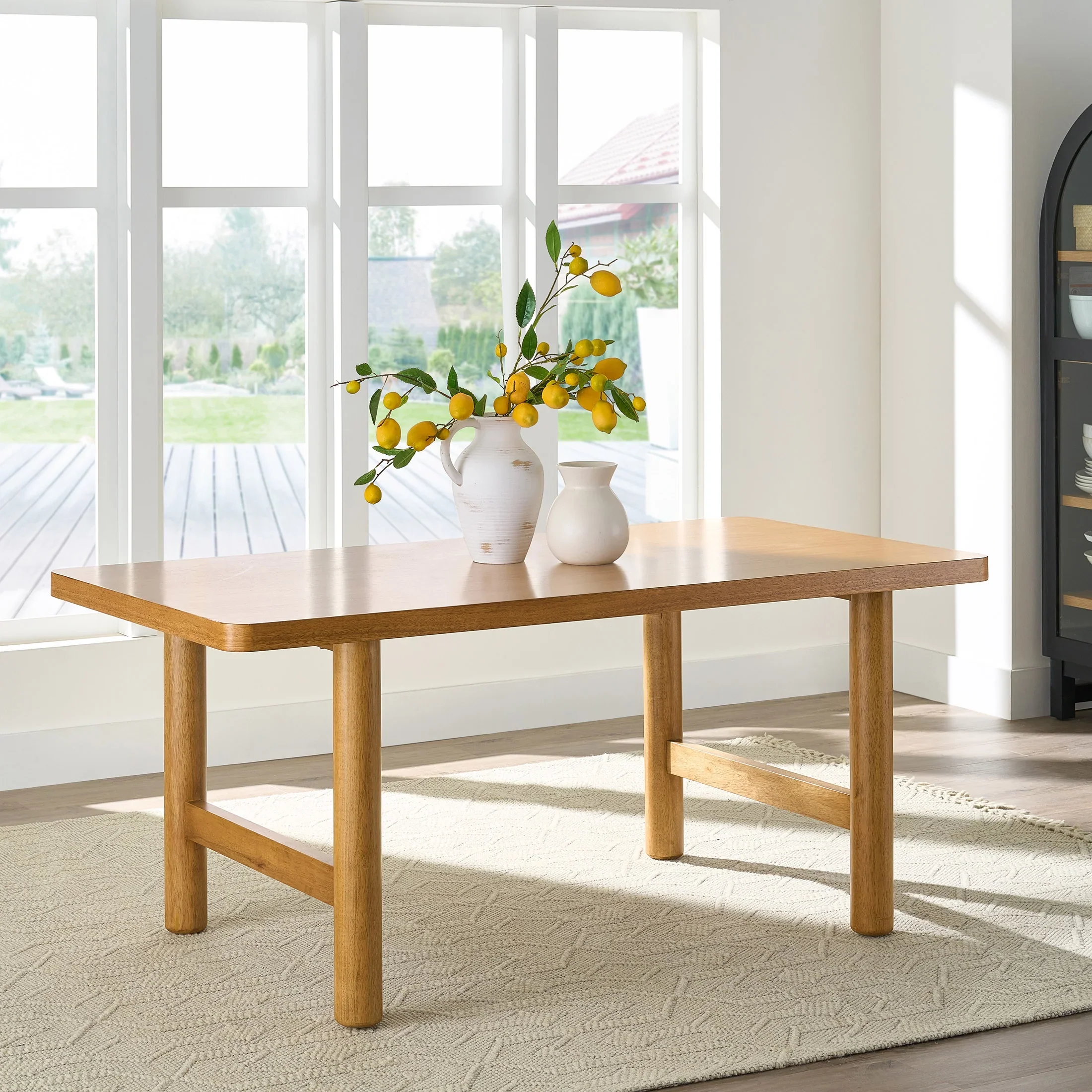 Better Homes & Gardens Adlin 70 Adjustable Dining Table, Charcoal