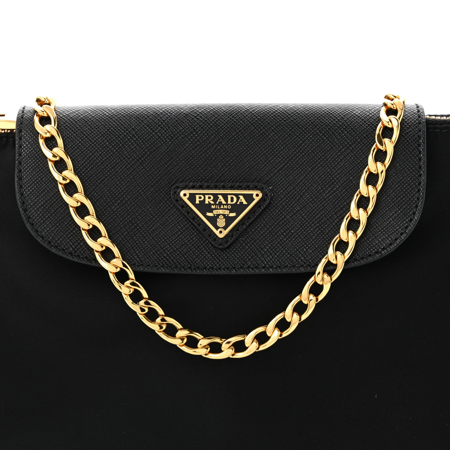 Tessuto Nylon Saffiano Crossbody Bag Black