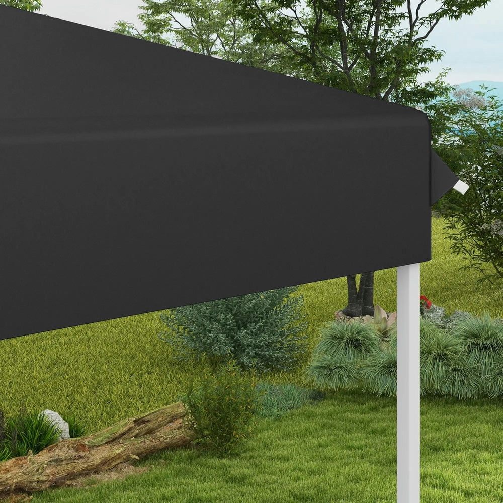 GVN Backyard Garden Canopy, Camping Canopy Screen Tent,13' x 13' Pop Up Canopy Tent with Height Adjustable, Carry Bag, Gray