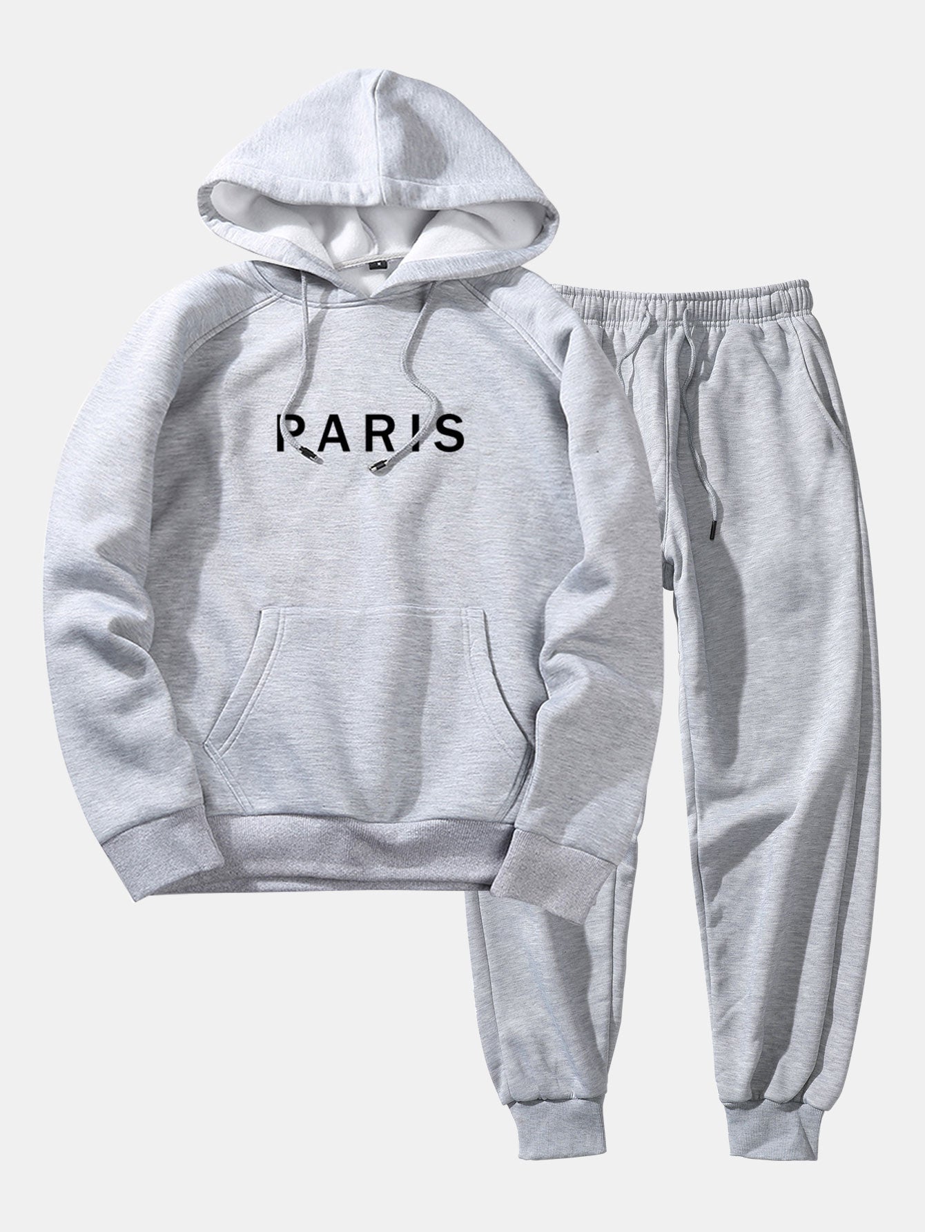 Sweat à capuche raglan et pantalon de jogging imprimés Paris