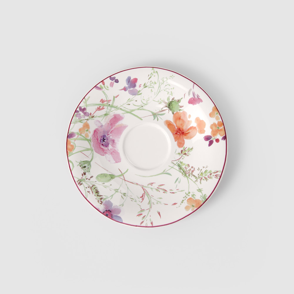 Mariefleur Coffee cup saucer - Multi-colored, 6.6'', Premium Porcelain