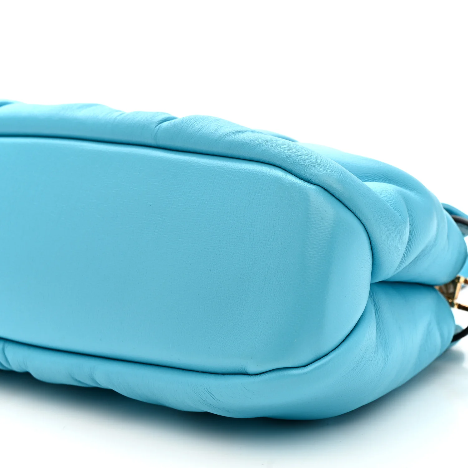 Shiny Nappa Small Peekaboo Click Bag Pool