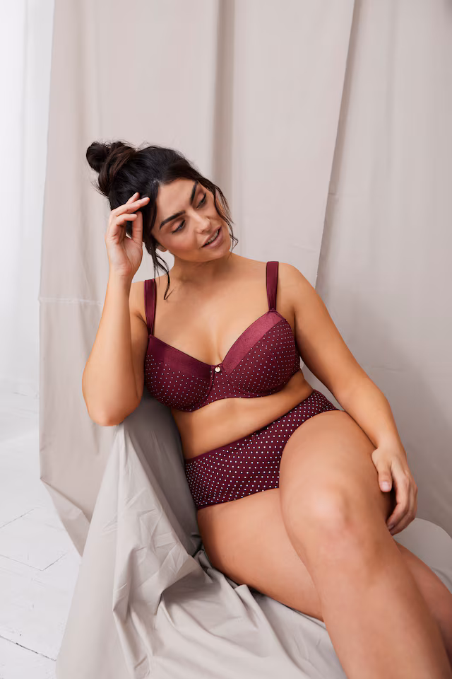 Polka Dot Microfiber Bra
