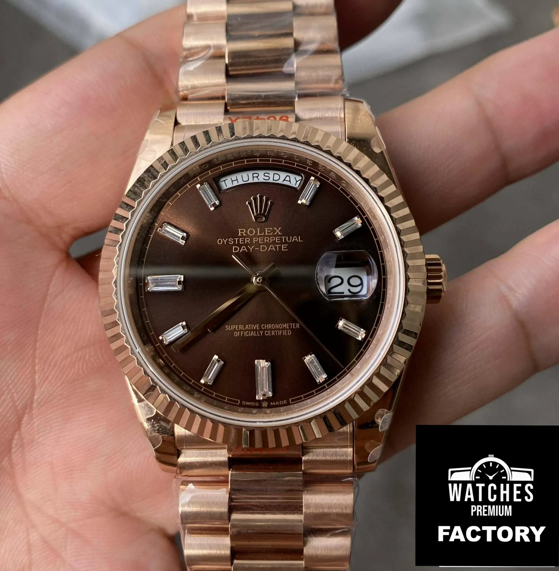 Rolex Day Date M228235-0003 GM Factory V2 Chocolate Dial