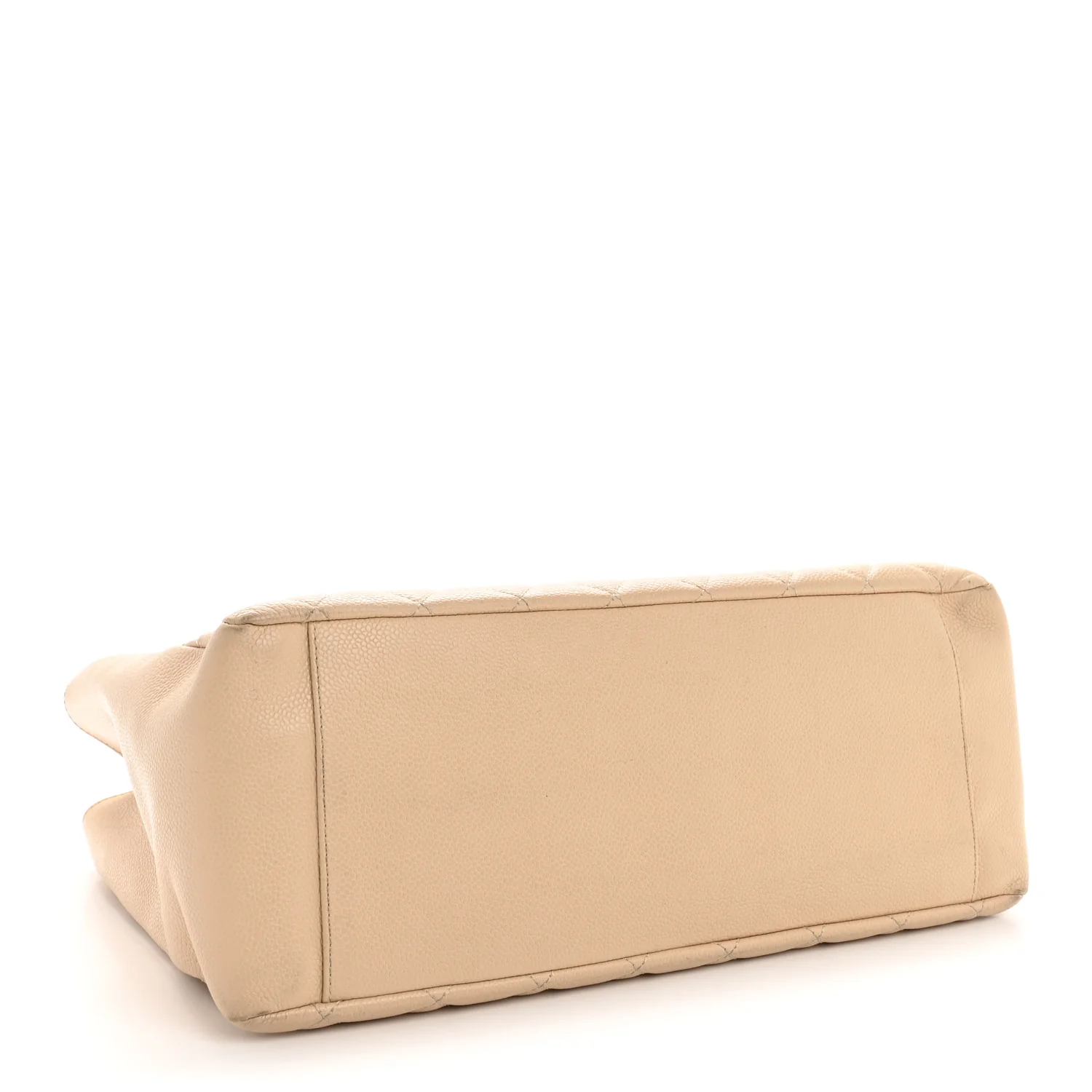 Caviar Quilted Grand Shopping Tote GST Beige