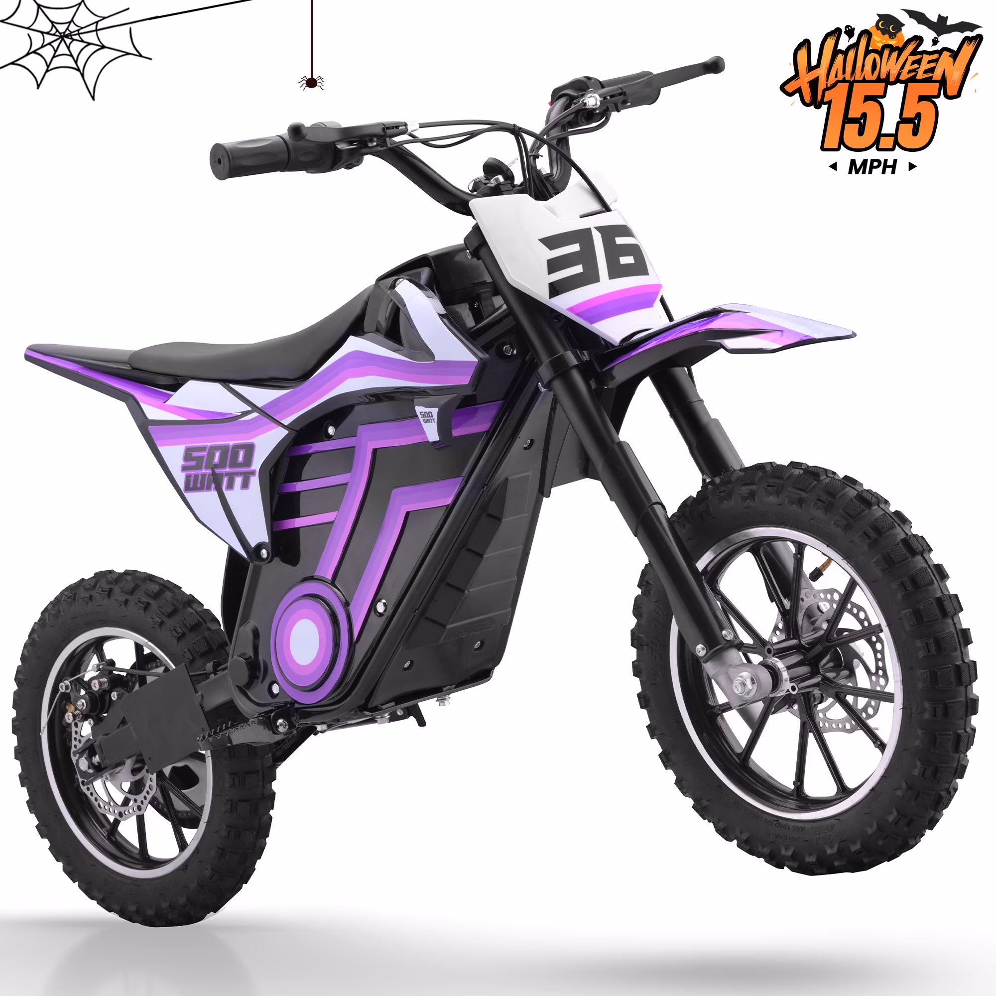 Electric Dirt Bike for Teens Adults, 500W Electric-Motorcycle Mountain Off-Road EBike(BLUE) - Image 3