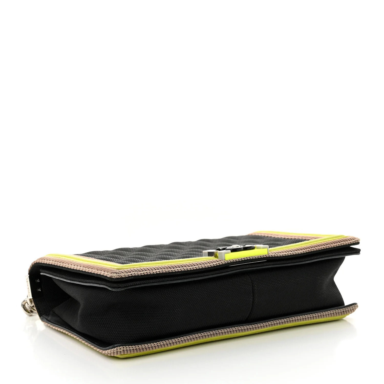 Canvas Quilted New Medium Fluo Boy Flap Black Grey Yellow