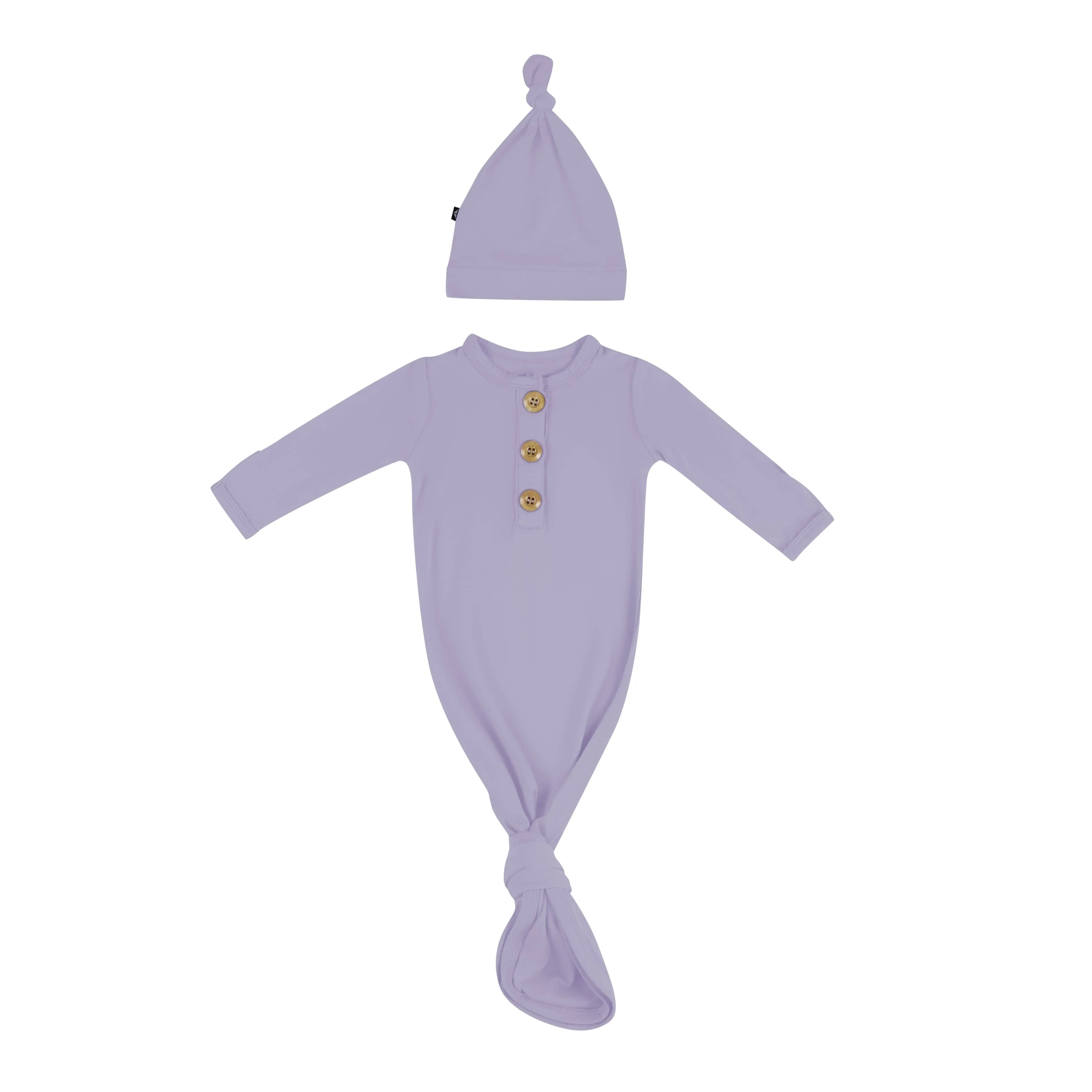 Knotted Day Gown with Hat Set in Taro