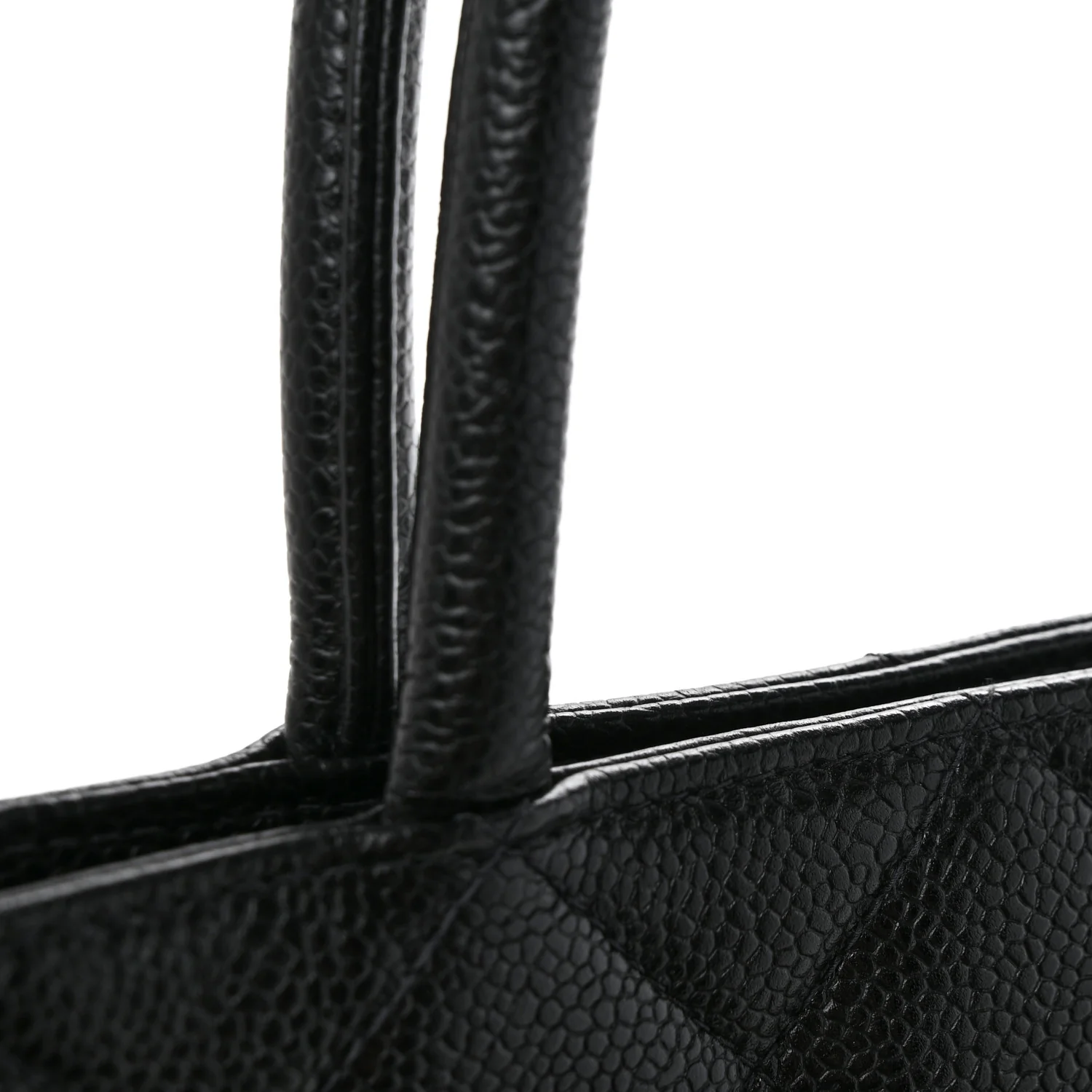 Caviar Quilted Medallion Tote Black