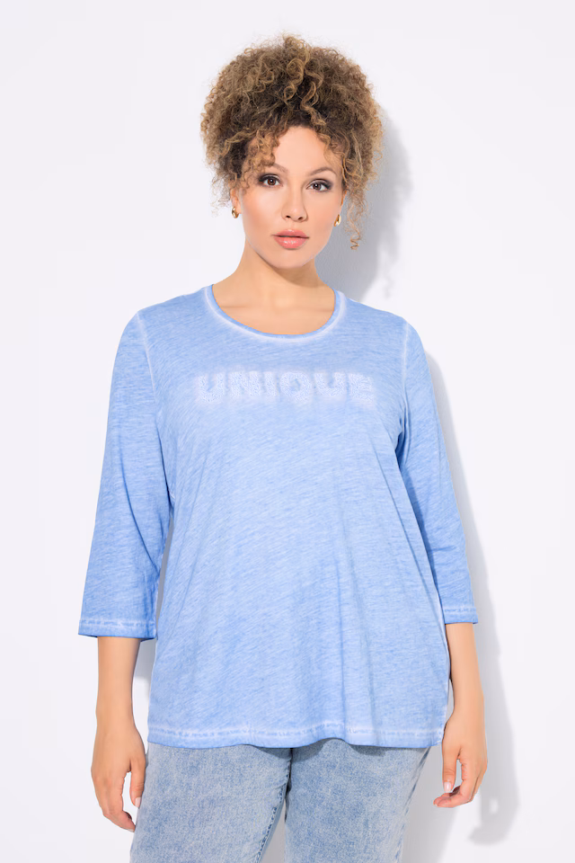 UNIQUE Embroidered 3/4 Sleeve Tee