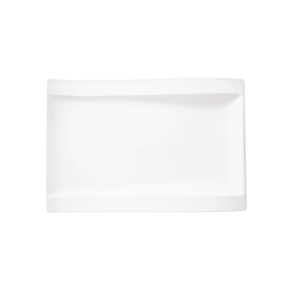NewWave Serving/ Under Plate - White, 14.8'' x 9.9'', Premium Porcelain