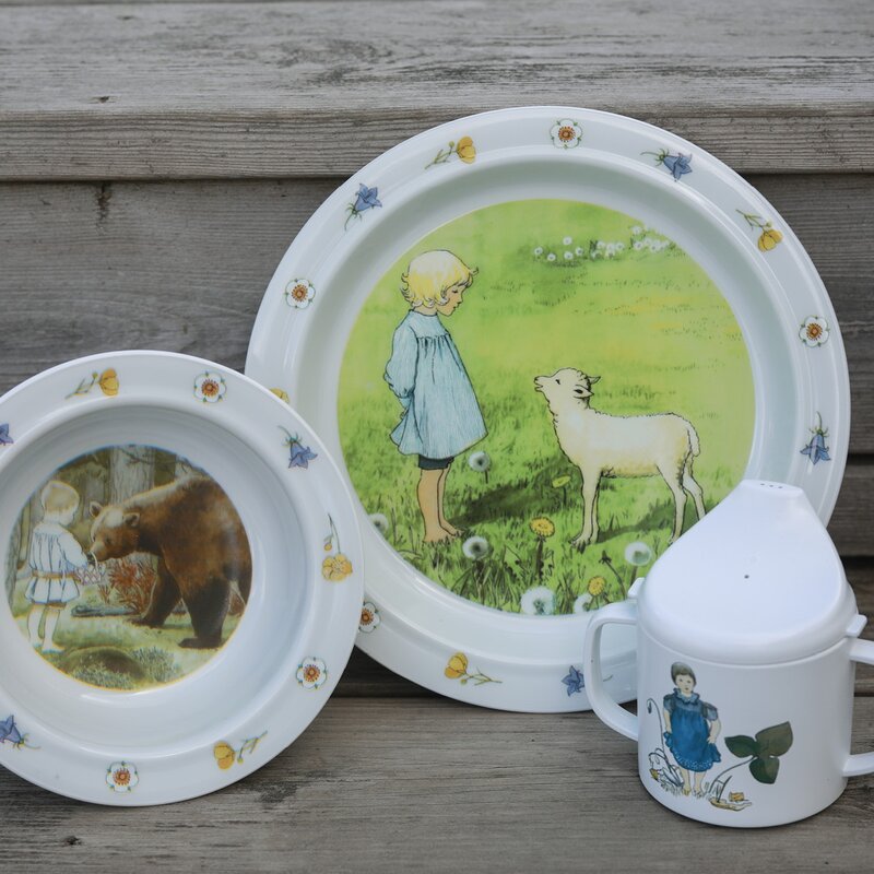 Elsa Beskow barneservise 3 deler Visor