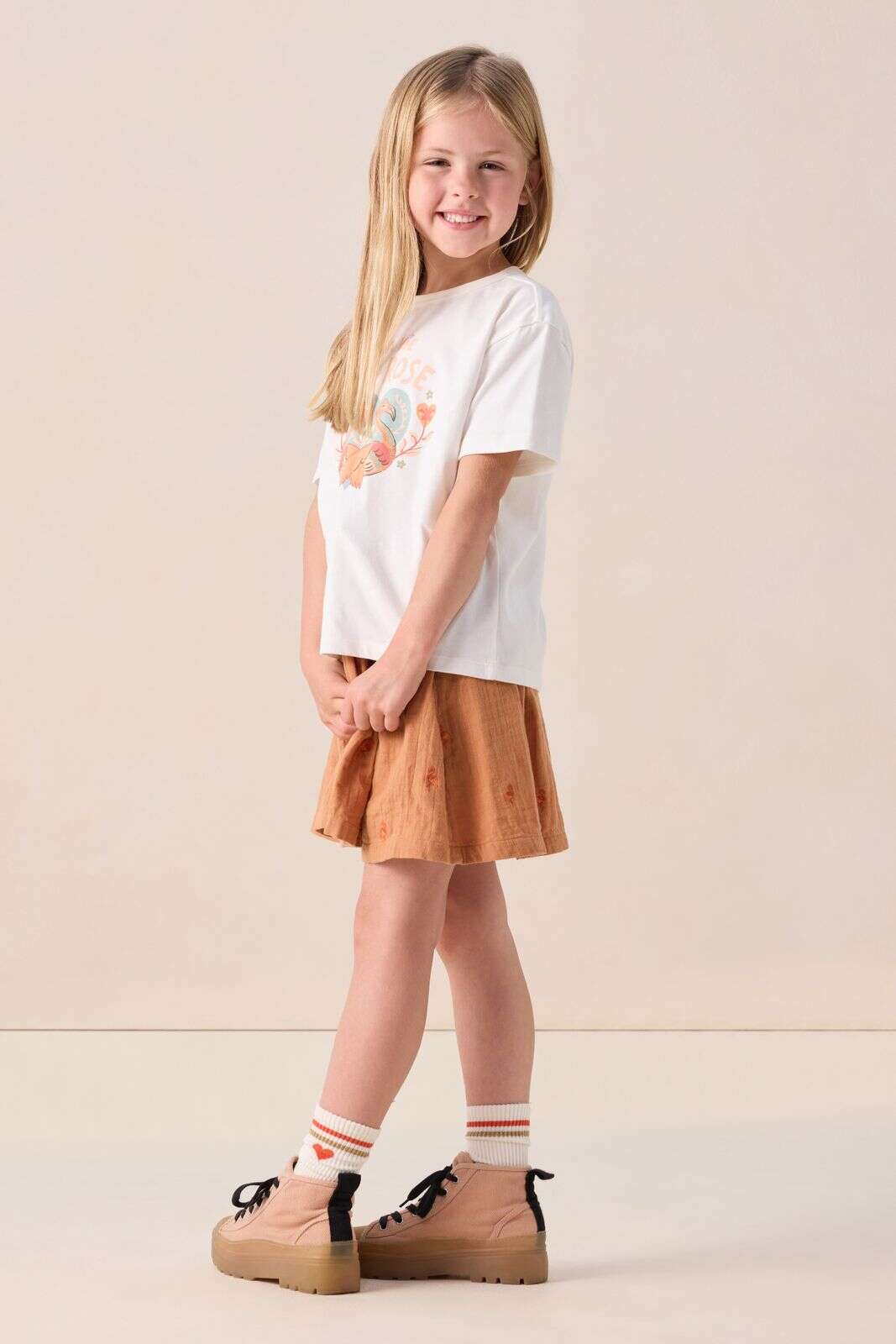 Wit T-shirt met artwork