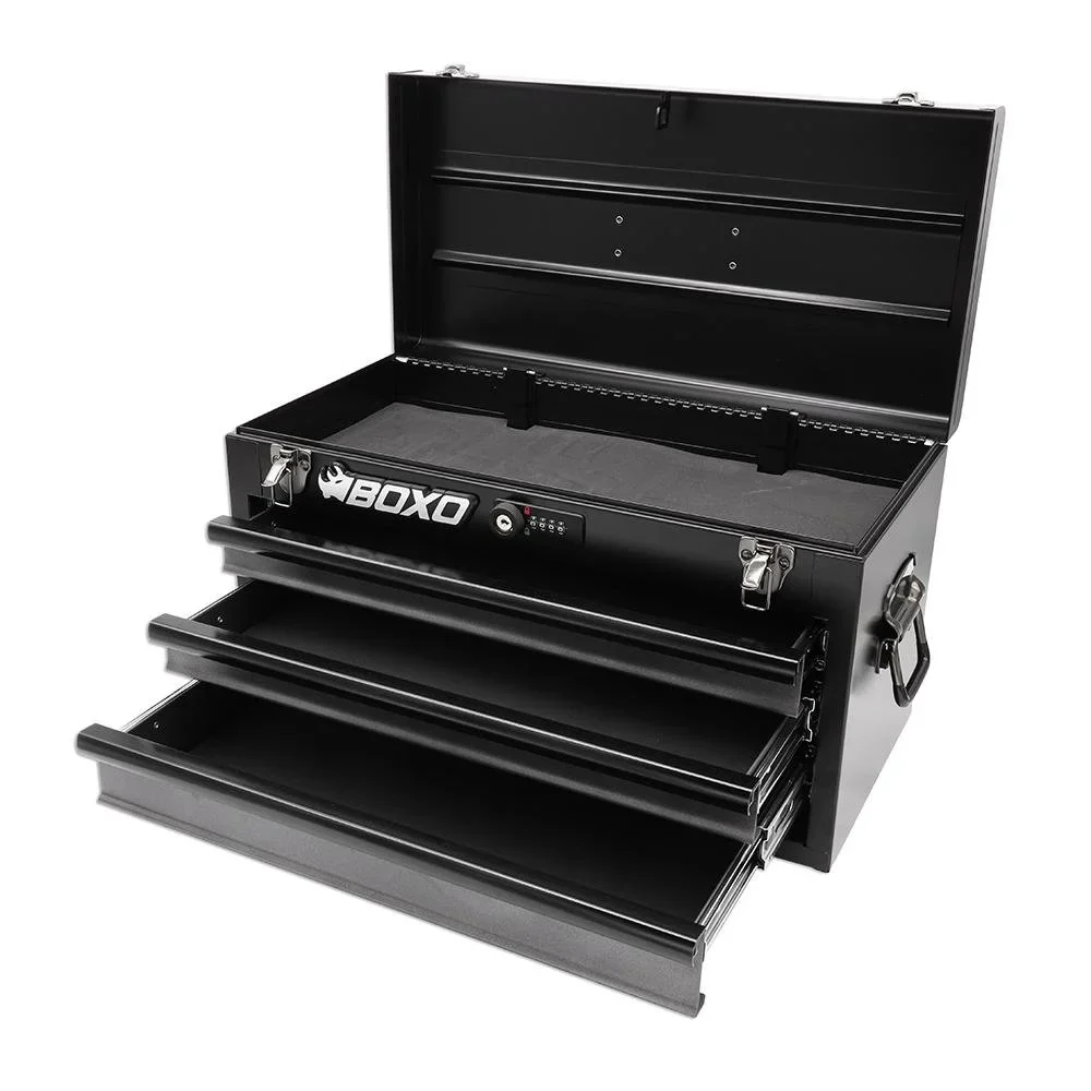 Completed Boxo USA Hand Carry 3-Drawer Heavy Duty Toolbox (White)