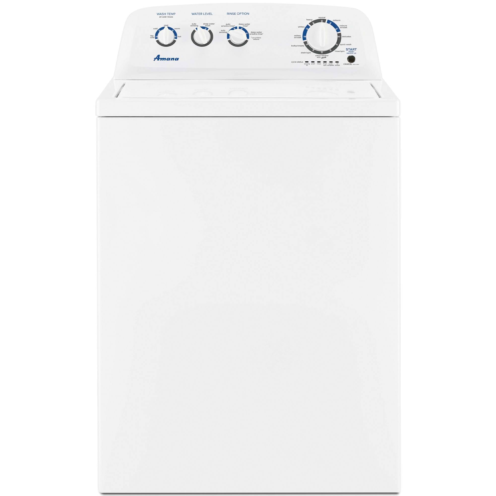 Amana Large Capacity Top Load Washer with High-Efficiency Agitator White