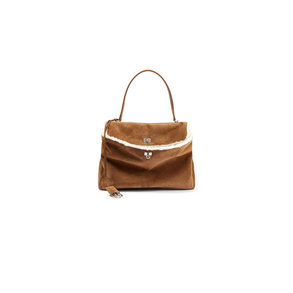 Balenciaga Rodeo Handbag Large Suede(HIGH-END GRADE)
