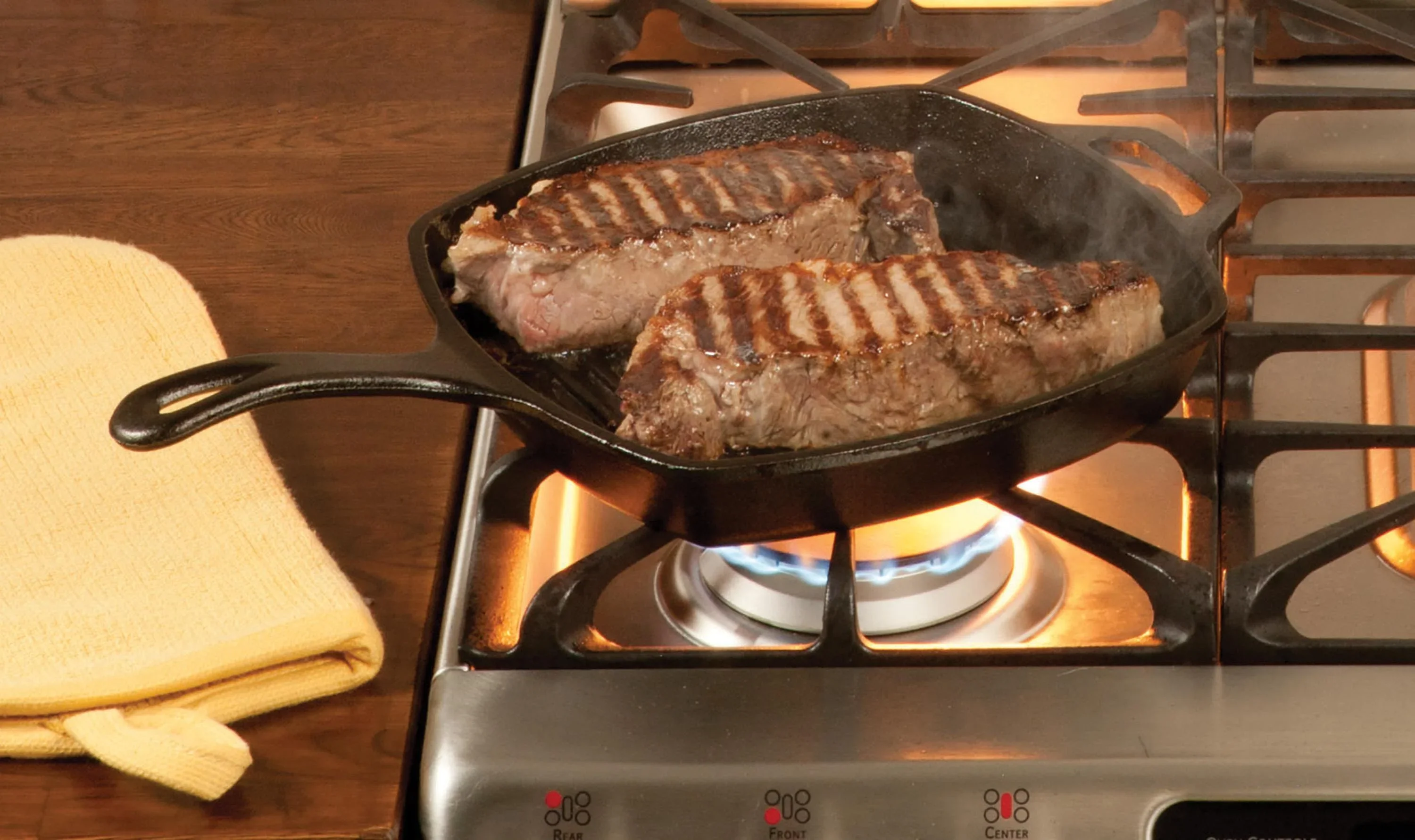 Cast Iron 10.5 Seasoned Square Grill Pan