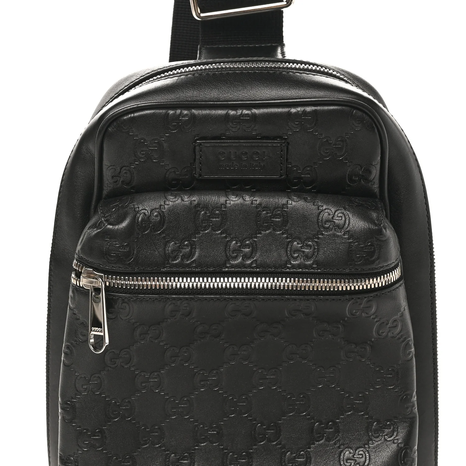 Guccissima Sling Backpack Black