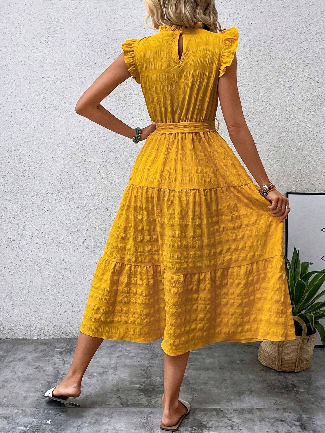 Sophie Paris | Robe à lacets à manches volantes