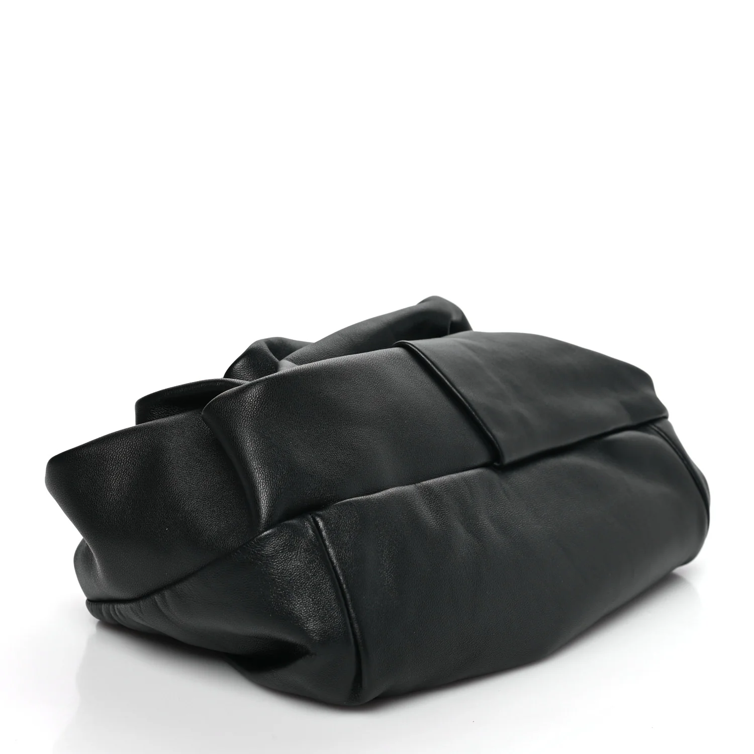 Lambskin Rose Clutch Black