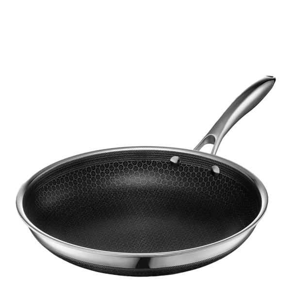 Hybrid stekepanne 30 cm sølv/svart