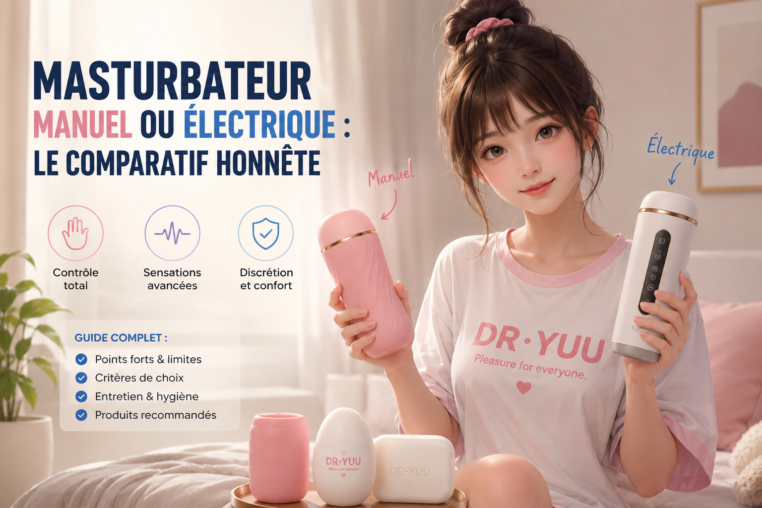 Masturbateur manuel ou électrique : le comparatif honnête