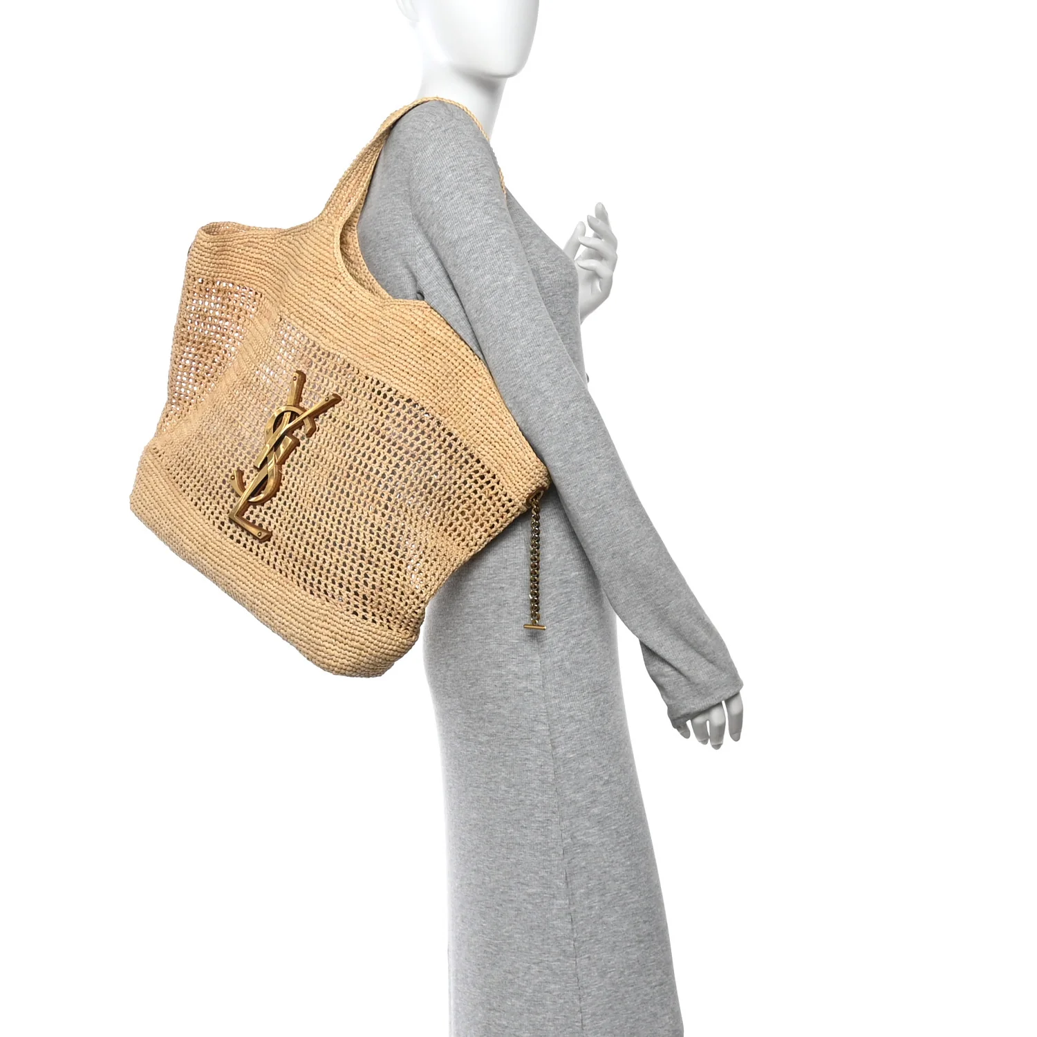 Raffia Icare Shopping Tote Natural