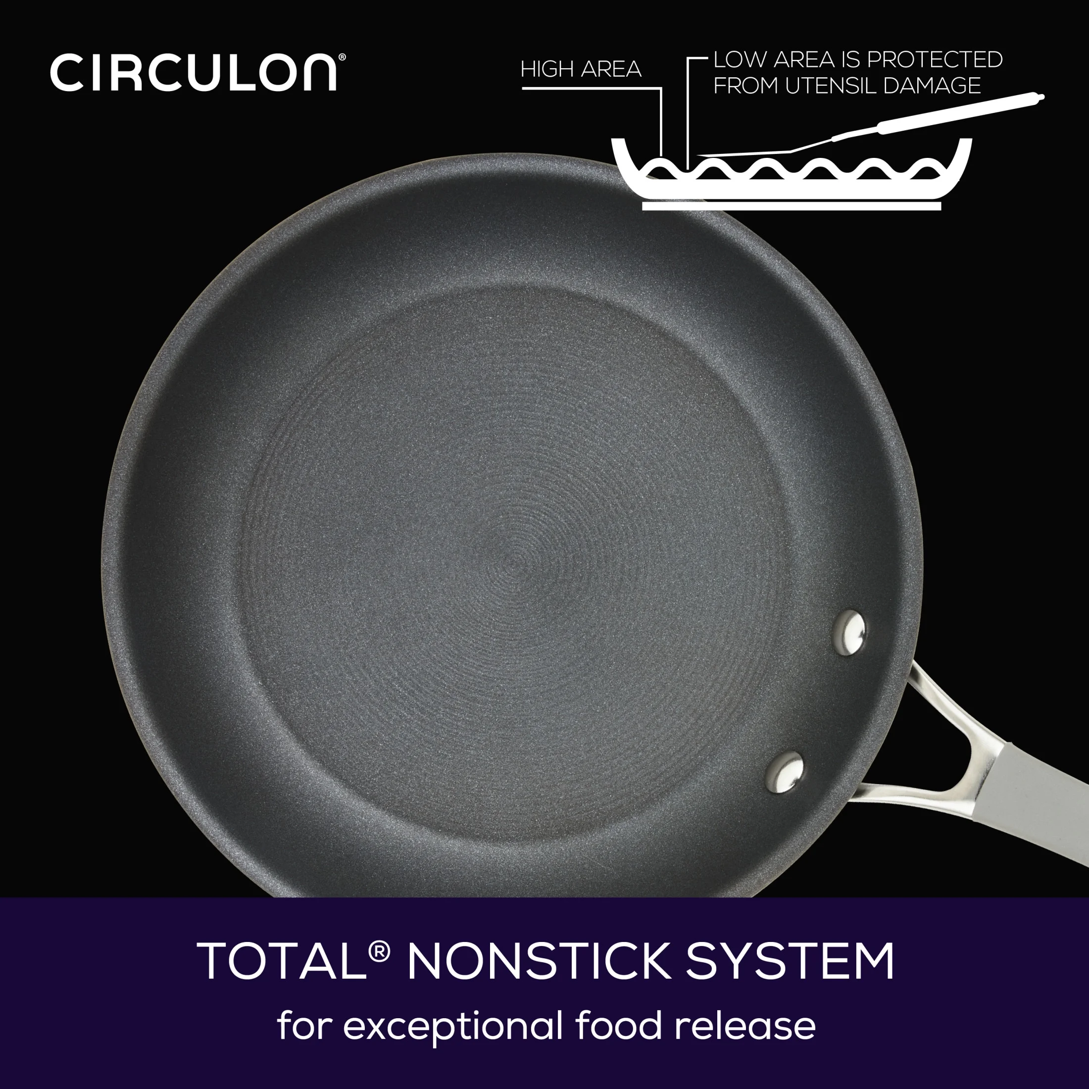 Elementum Hard-Anodized Nonstick Cookware Set, 10-Piece, Gray - Image 4