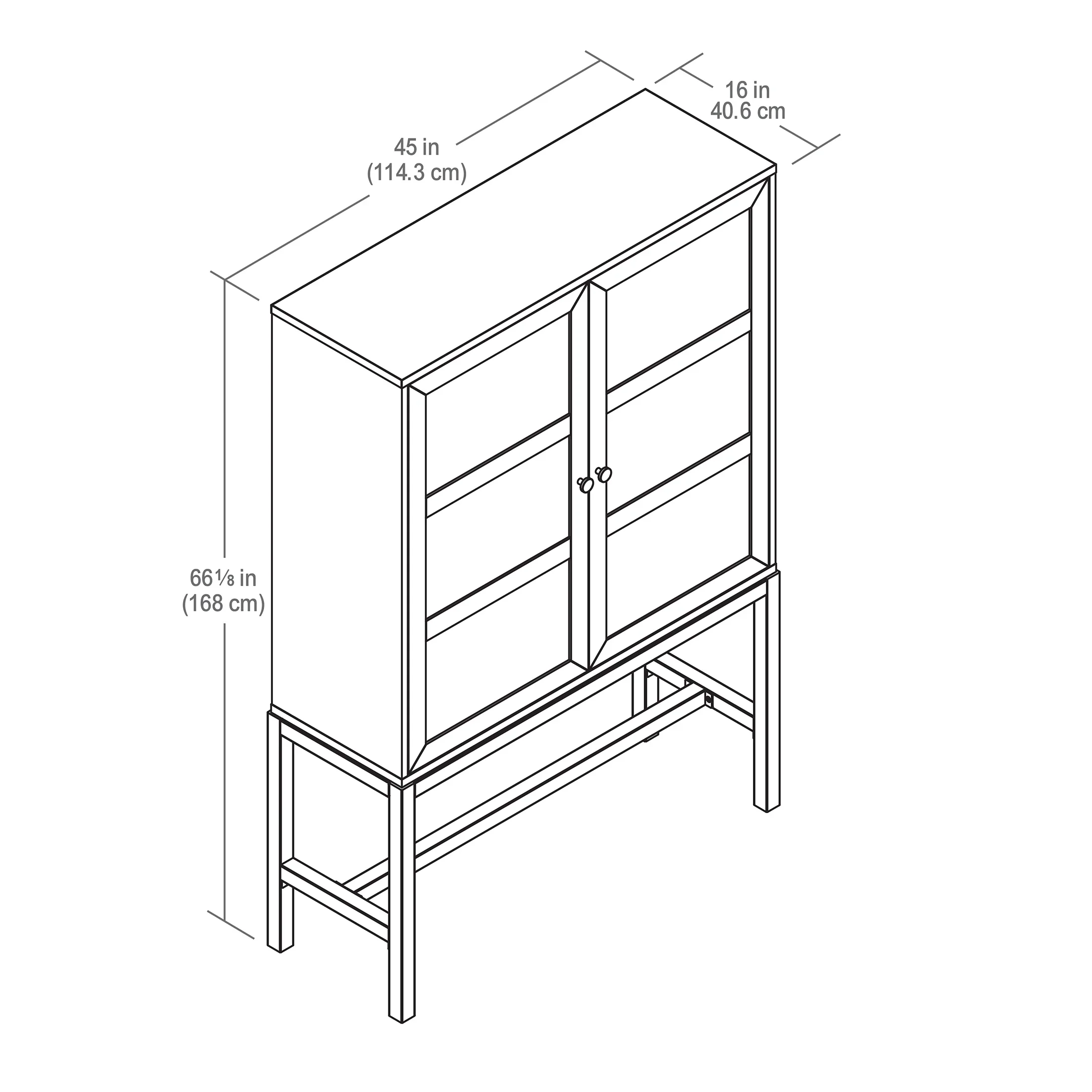 Better Homes & Gardens Ezra China Cabinet, Light Honey Finish